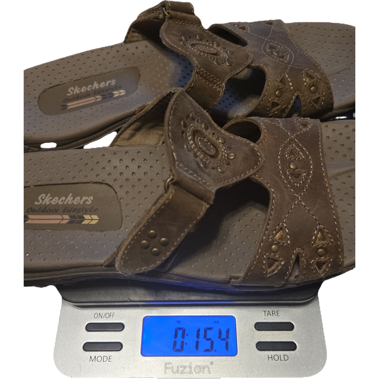 SKECHERS Skechers Outdoor Lifestyle Brown Leather Slide Sandals 8 Size US 8 / IT 38 - 12 Thumbnail
