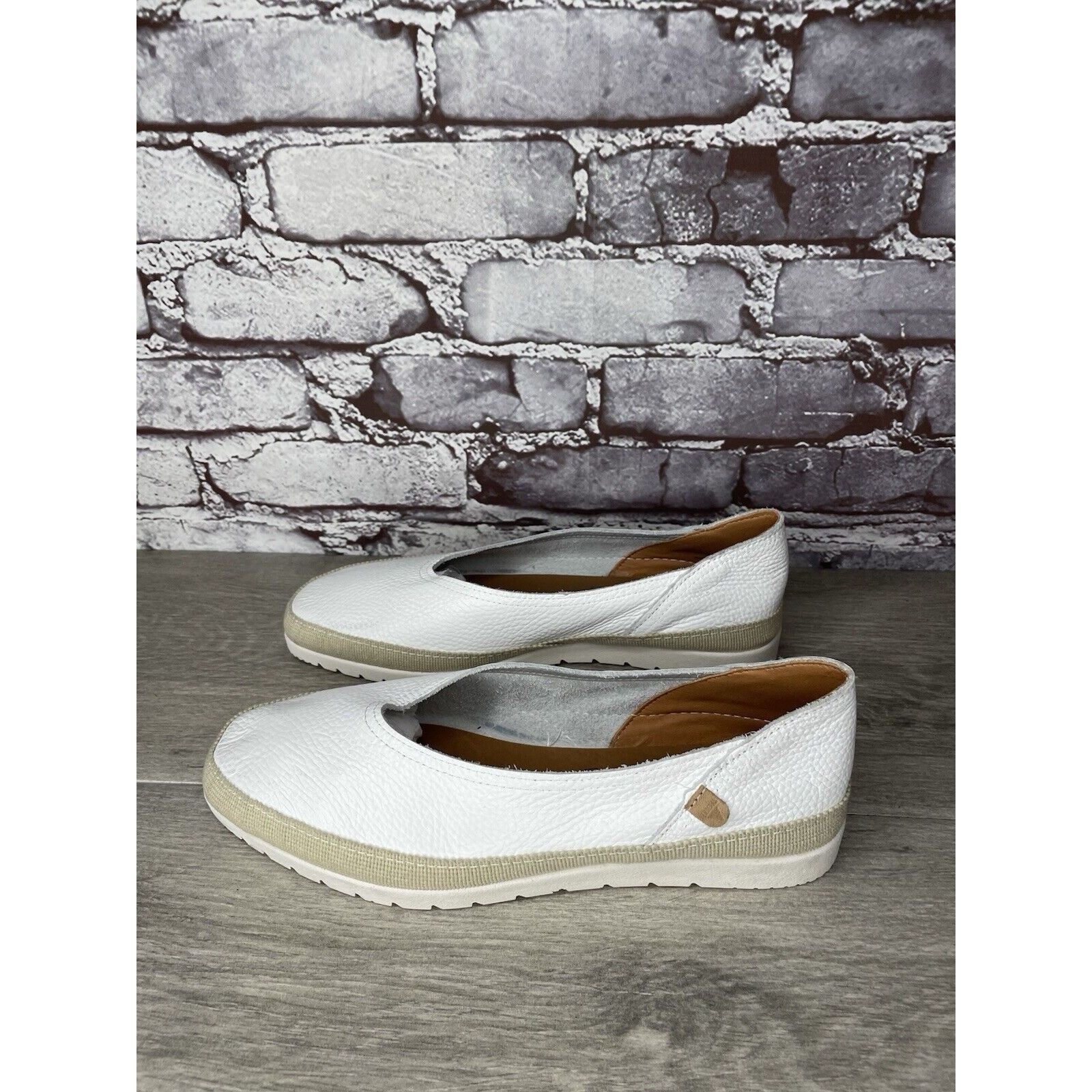 Other Verbenas White Leather Loafers Slip On Sneaker Casual Beach Size US 10 / IT 40 - 12 Thumbnail