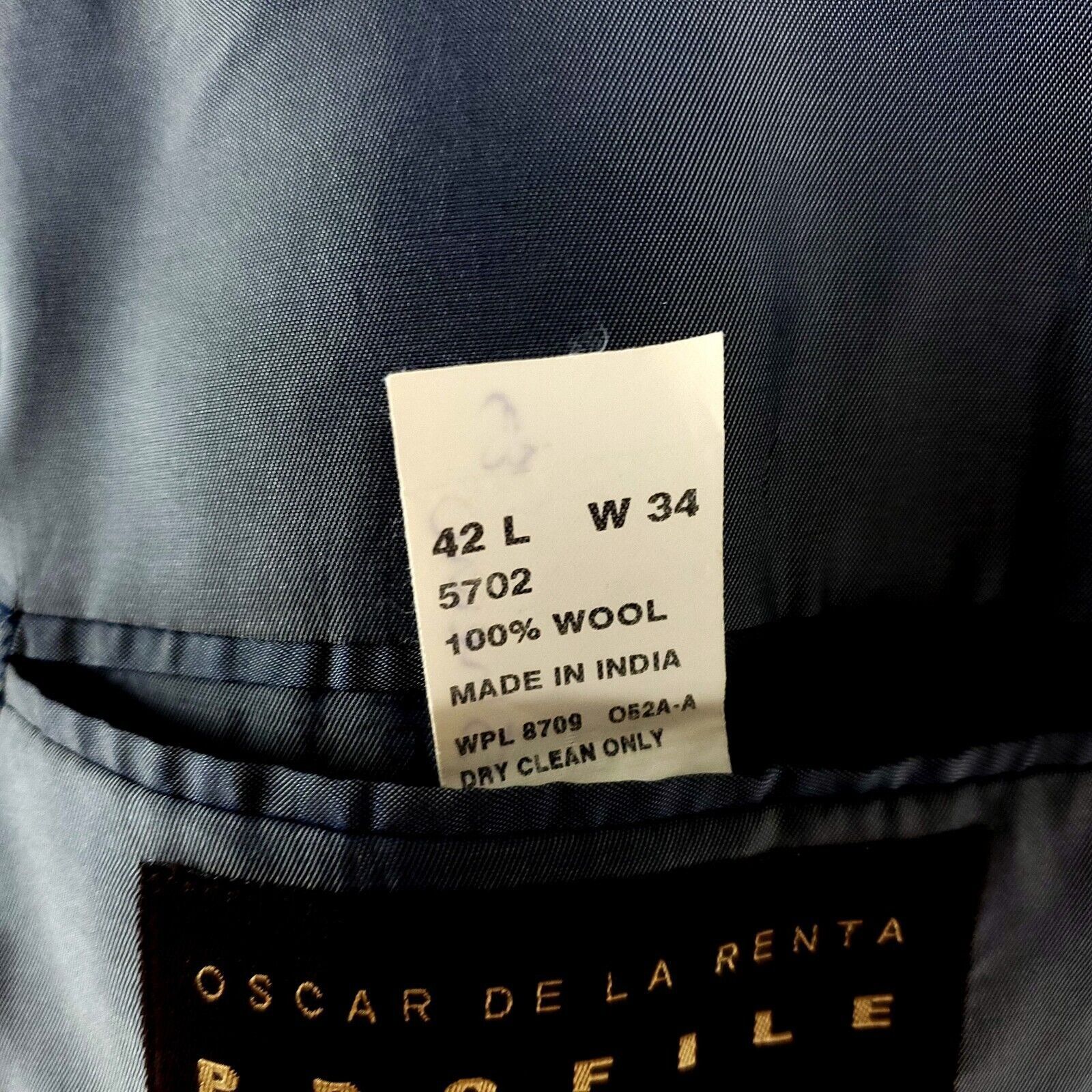 Oscar De La Renta Oscar De la Renta Profile Wool 3 Button Suit Jacket 44L Blac Size 44L - 8 Thumbnail