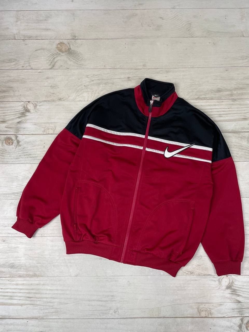Nike Vintage Nike Big Swoosh Tracksuit Jacket and Pants 90s Y2K Size US M / EU 48-50 / 2 - 2 Thumbnail