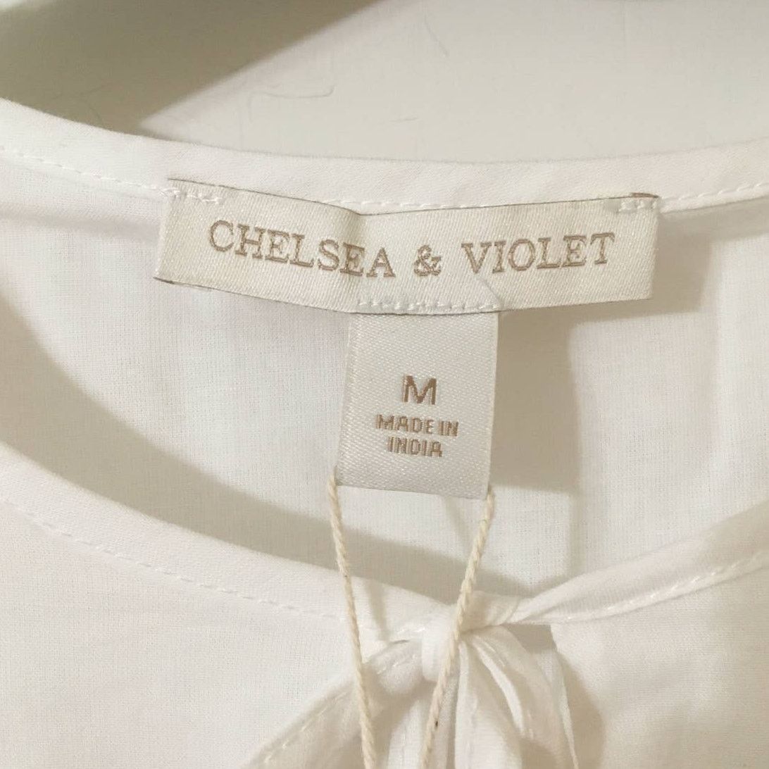 Other Chelsea & Violet Medium Ultra White Tropical Dress Eyelets Size M / US 6-8 / IT 42-44 - 4 Thumbnail
