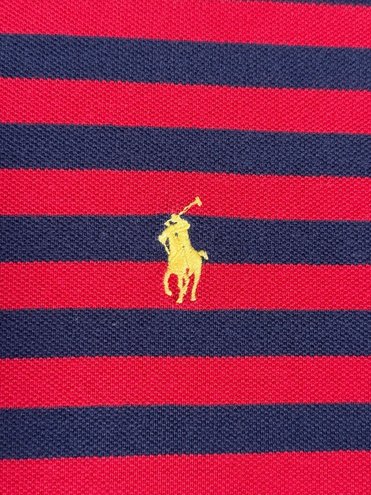 Polo Ralph Lauren Vintage Polo Ralph Lauren Red Blue Stripped Polo Shirt Size US XXL / EU 58 / 5 - 3 Thumbnail