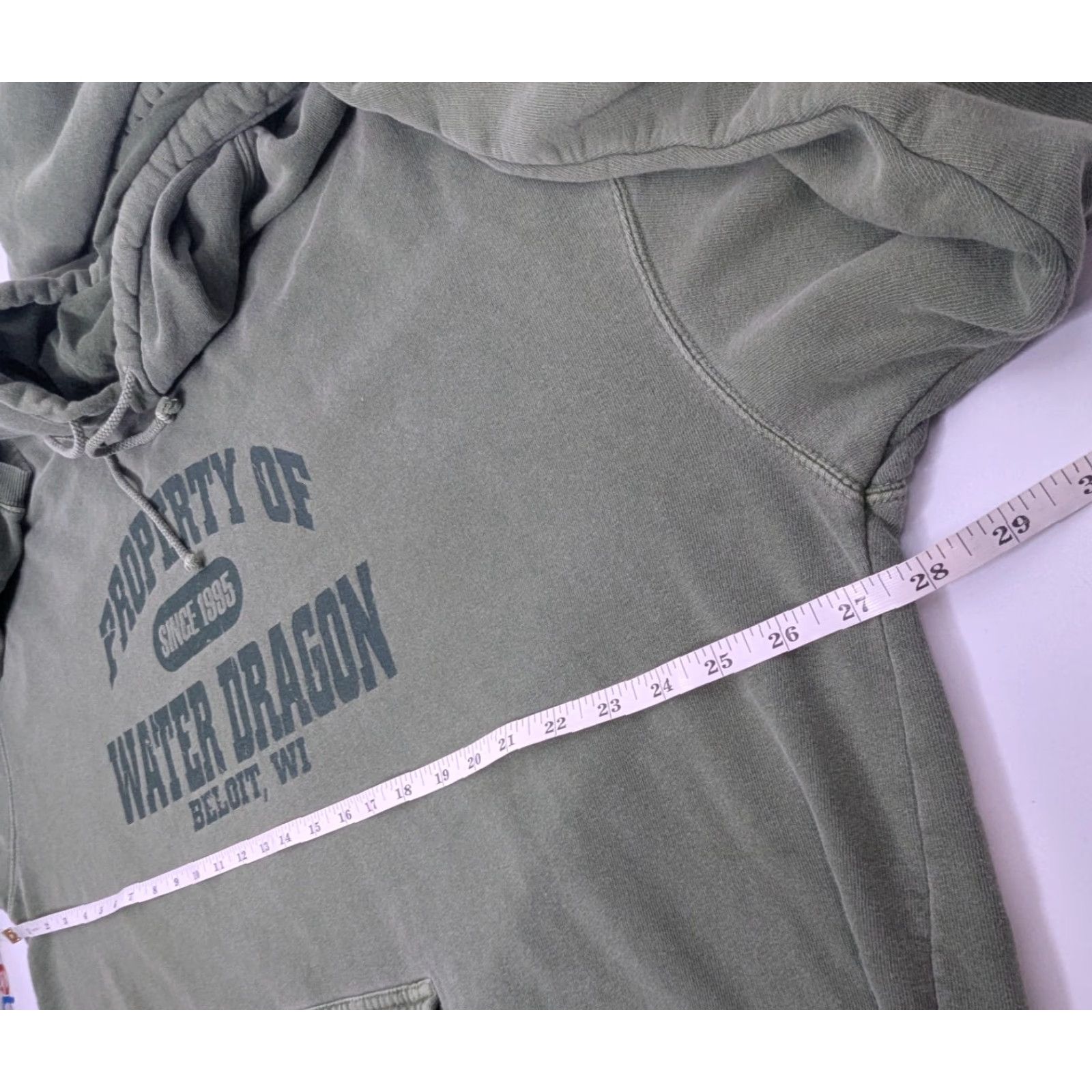 Vintage VINTAGE Authentic Pigment Hoodie Mens XL Green Water Dragon Beloit Wisconsin Pullover Hooded Pockets Ring Spun Logo Size US XL / EU 56 / 4 - 7 Thumbnail