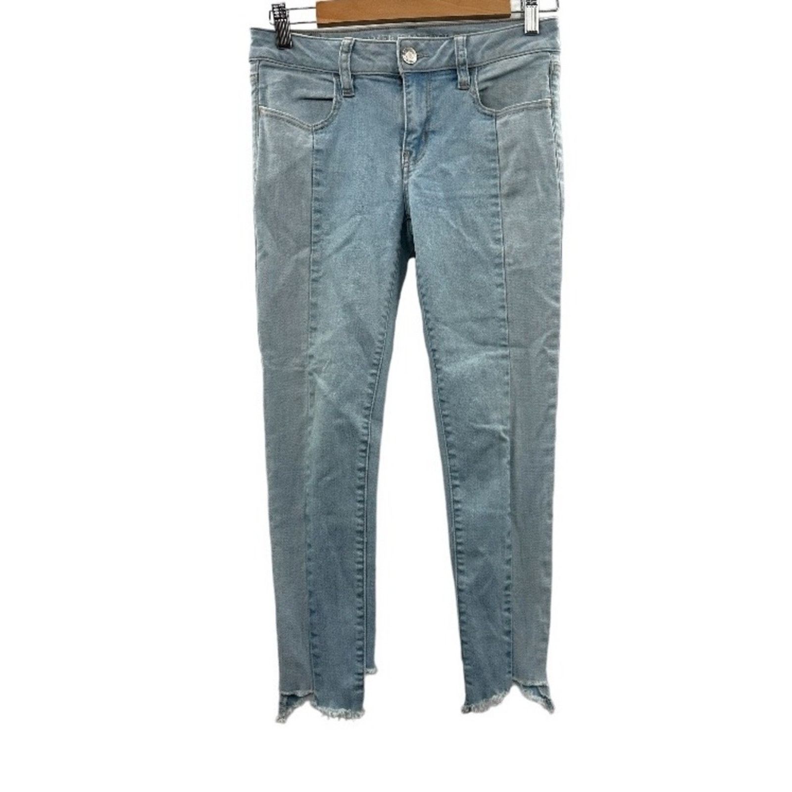 American Eagle Outfitters American Eagle Light Wash Mid Rise Cropped Jegging Jean Sz 4 Size 26" / US 2 / IT 38 - 1 Thumbnail