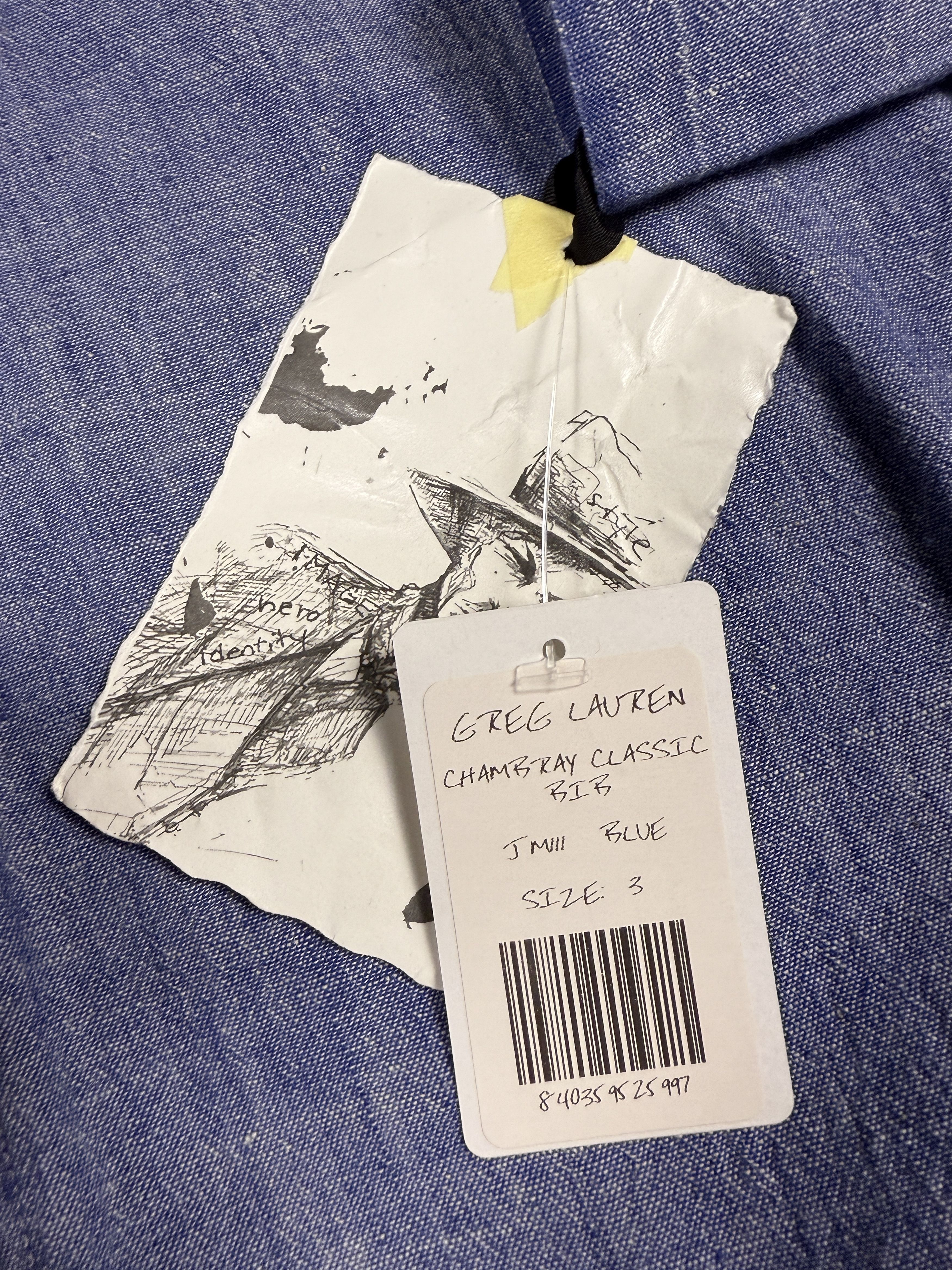 Greg Lauren Greg Lauren Chambray Classic Bib studio shirt Size US L / EU 52-54 / 3 - 6 Thumbnail