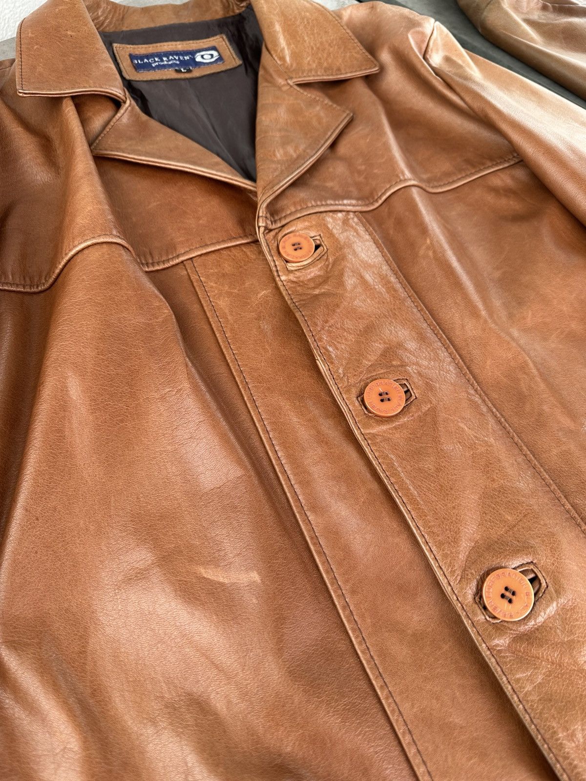 Japanese Brand Vintage Leather Jacket Size US L / EU 52-54 / 3 - 7 Thumbnail