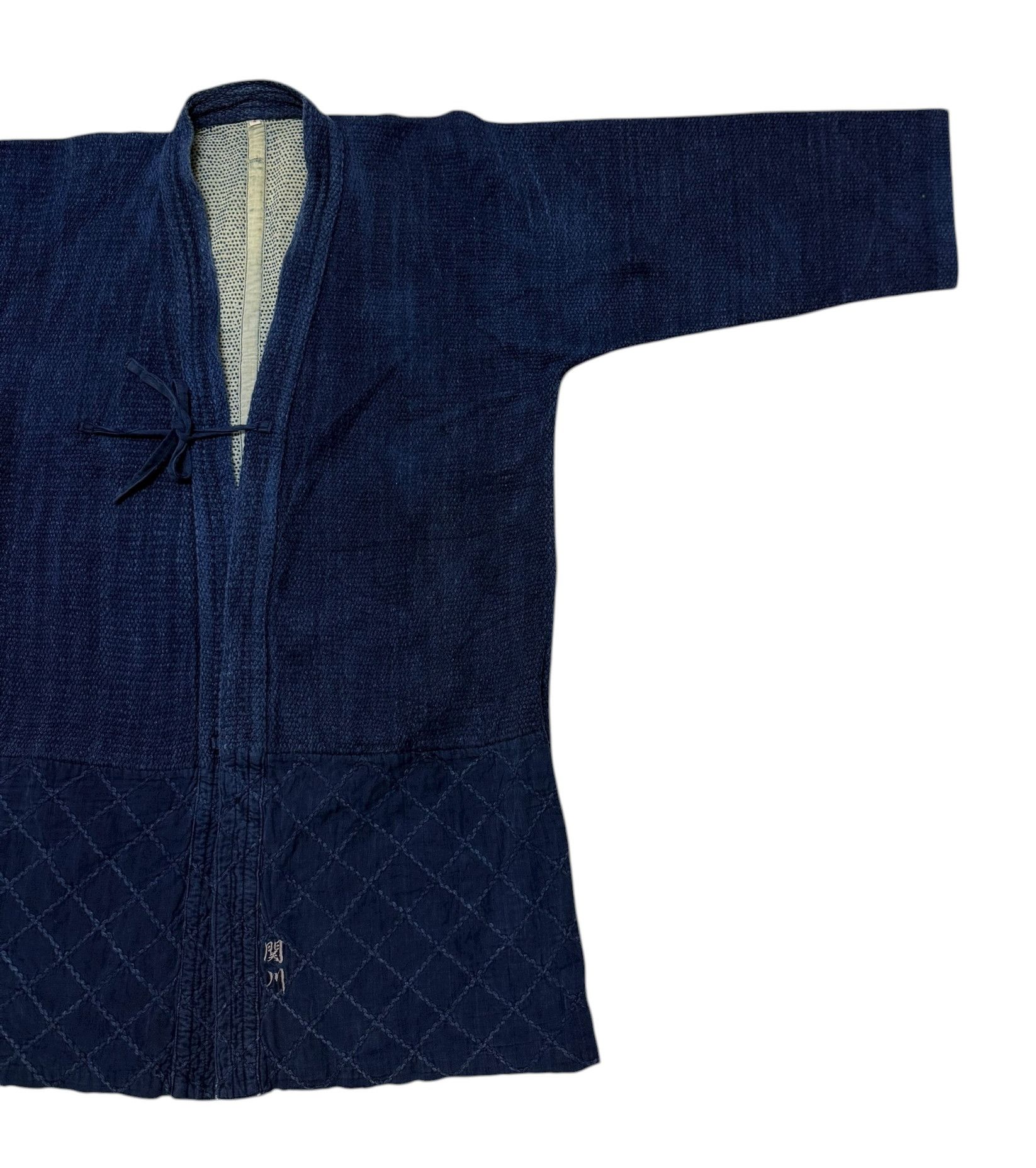 Indigo Vintage Kimono Kendo Sashiko Blue Indigo Noragi Denim Jacket Size US M / EU 48-50 / 2 - 4 Thumbnail