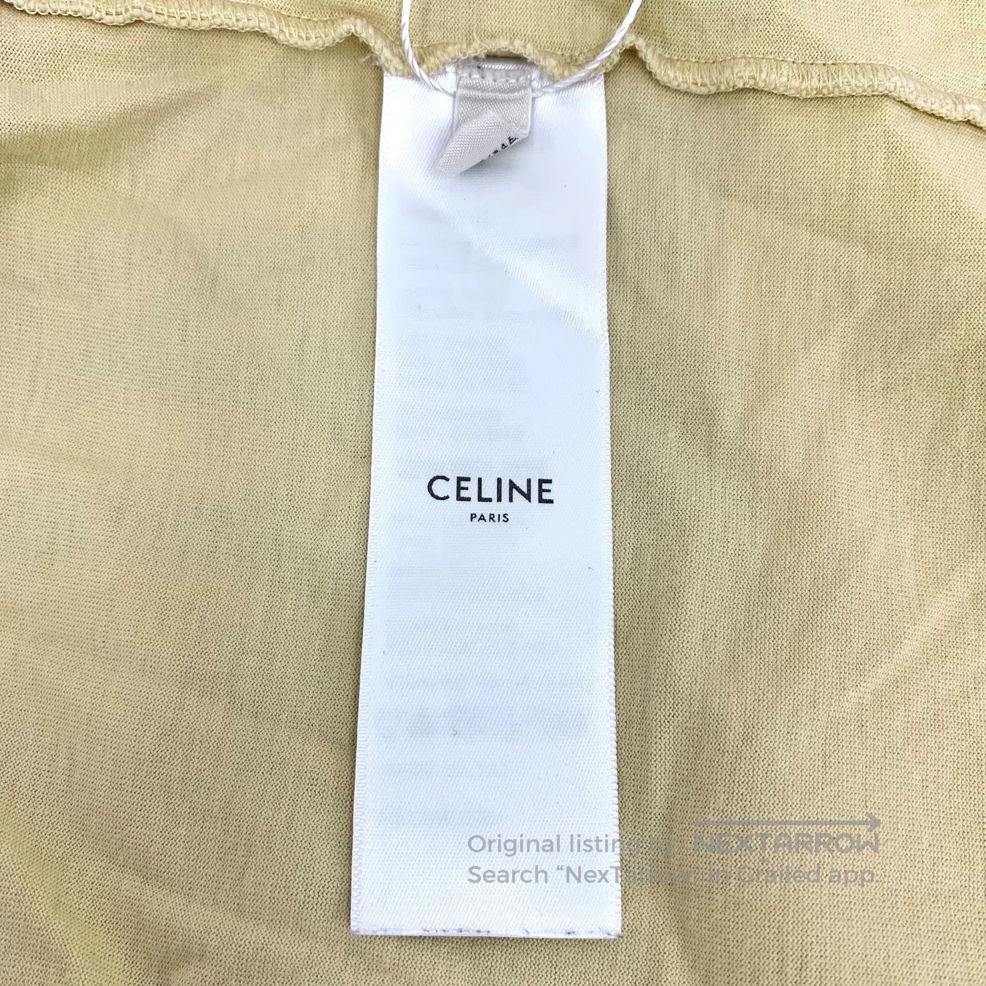 Celine Celine Yellow Logo Letter Triumph Arch Print Cotton Short Size S / US 4 / IT 40 - 7 Thumbnail