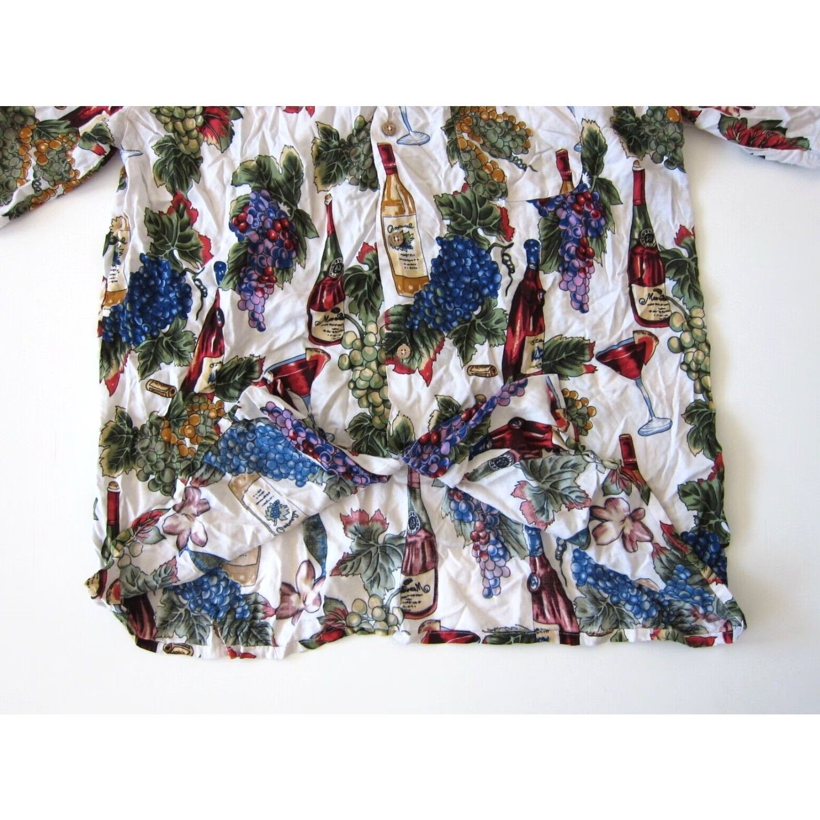 Vintage VINTAGE Island Collection Rayon Purple Grape Wine Button Down Hawaiian Shirt XL Size US XL / EU 56 / 4 - 6 Thumbnail