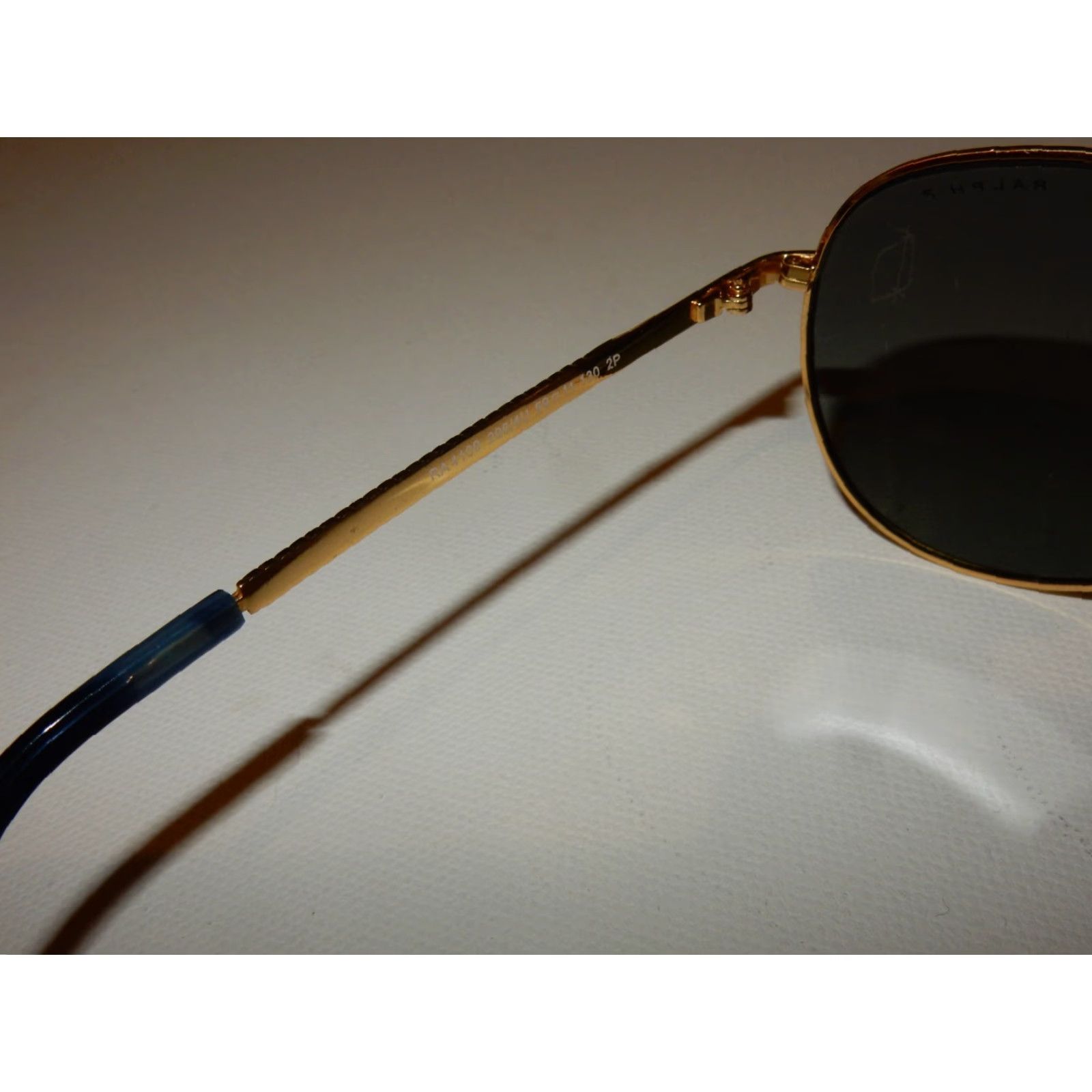 Ralph Lauren VINTAGE Ralph Lauren Sunglasses Women's Gold/Blue Polarized 59mm 130mm 4109 296/4U 2P Size ONE SIZE - 5 Thumbnail