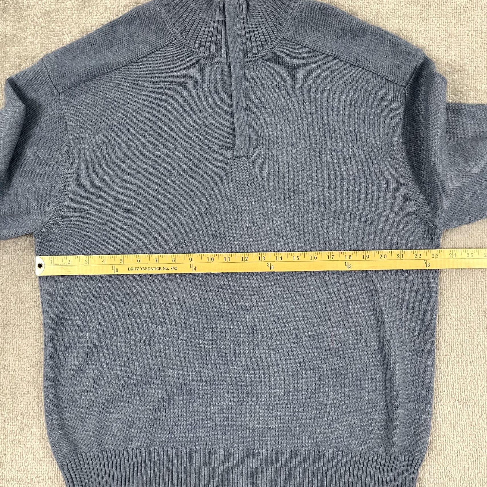 Vintage Northern Isles Men Sweater XL Blue Wool Alpaca Quarter Zip Pullover Jumper Size US XL / EU 56 / 4 - 5 Thumbnail