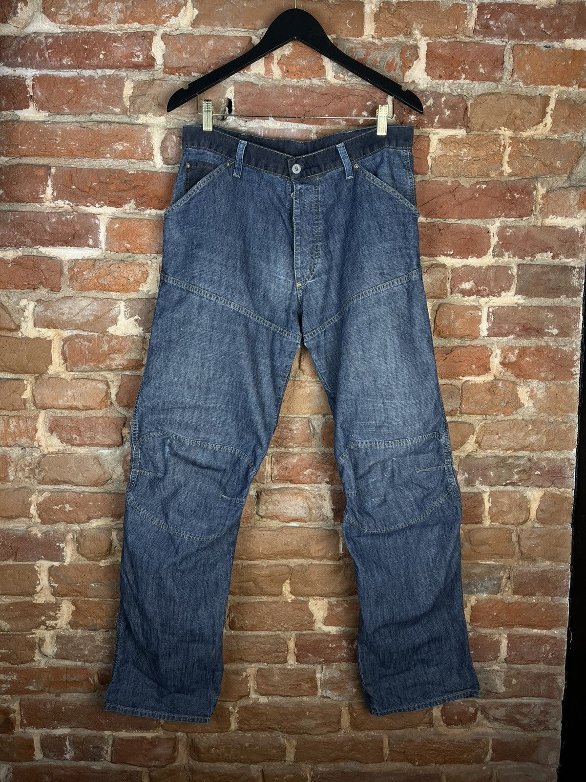 G-Star G-Star Raw Elwood 5620 distressed denim pants double knees Size US 33 - 4 Thumbnail