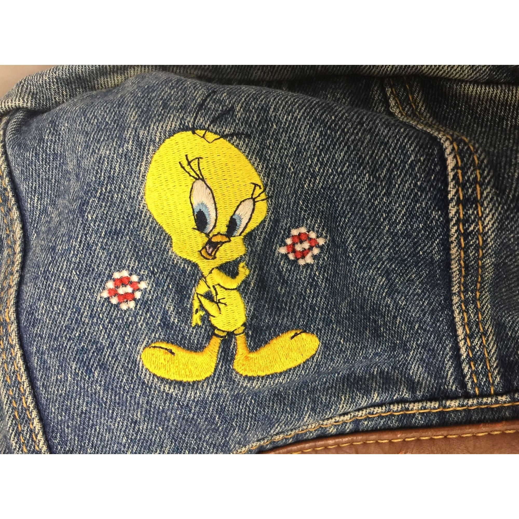 Other Vintage Looney Tunes Tweety Bird Blue Denim Backpack Size ONE SIZE - 4 Thumbnail