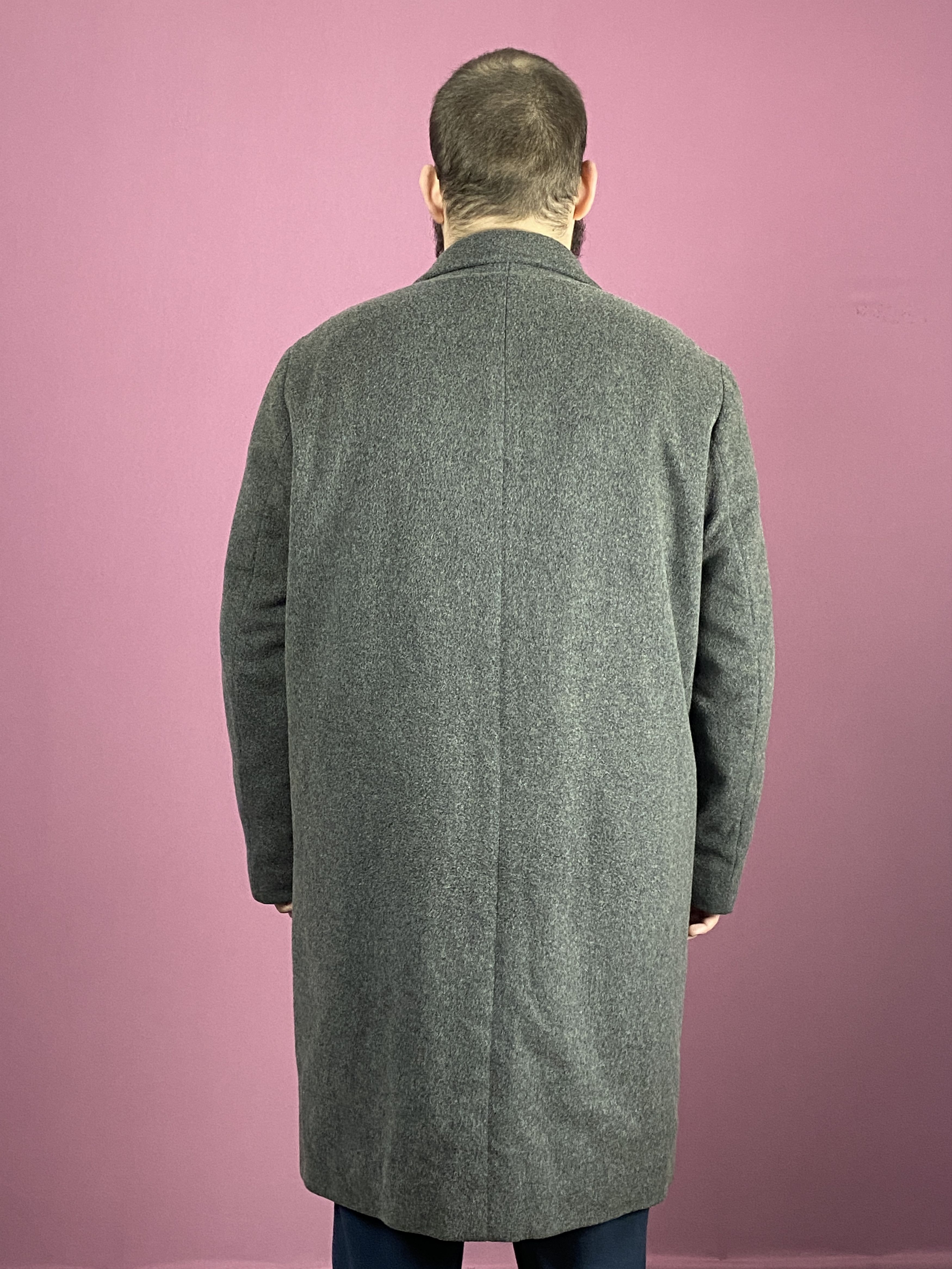 Hugo Boss Hugo Boss Vintage Men's Cashmere Coat - L Long Overcoat Size US L / EU 52-54 / 3 - 3 Thumbnail