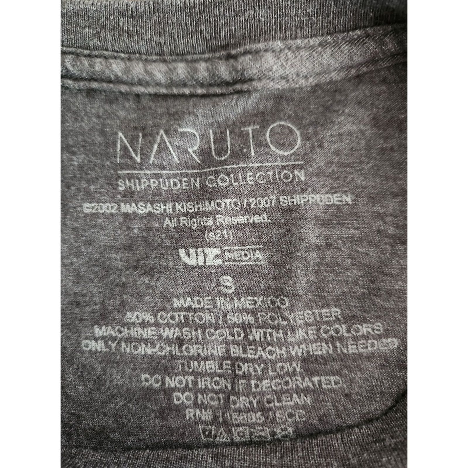 Vintage Naruto Shirt Men's Small Gray Cotton Blend Short Sleeve Crew Neck T-Shirt Size US S / EU 44-46 / 1 - 2 Thumbnail