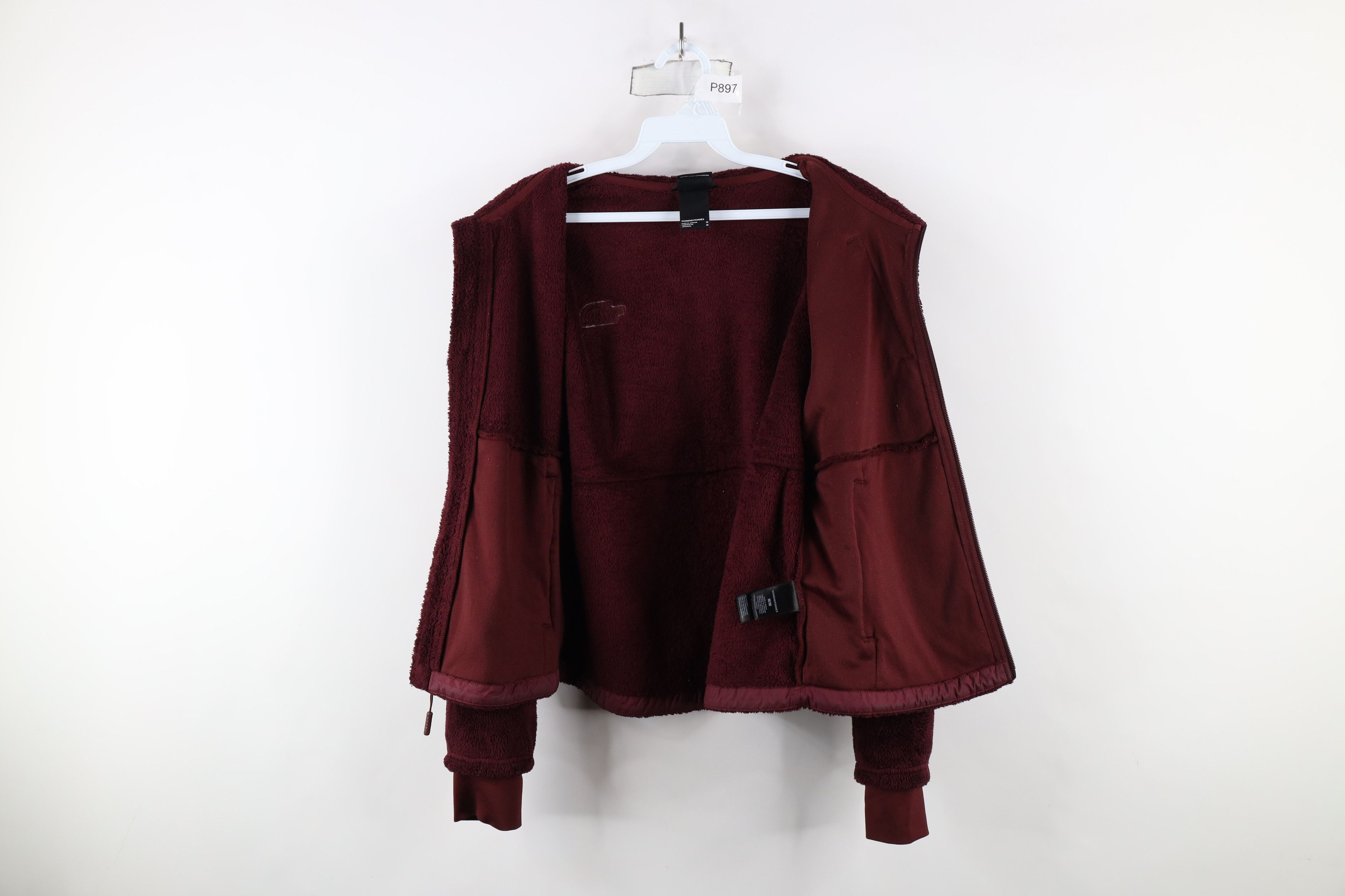 The North Face × Vintage The North Face Spell Osito Flow Fleece Jacket Burgundy Red Size M / US 6-8 / IT 42-44 - 11 Thumbnail