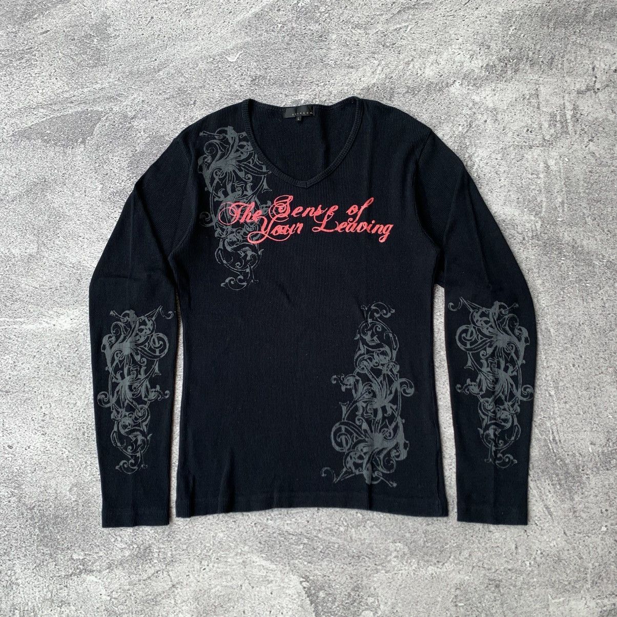 If Six Was Nine × Japanese Brand × Le Grande Bleu (L.G.B.) Y2k Spinash Tribal Poem Longsleeve Tee Size US M / EU 48-50 / 2 - 4 Thumbnail