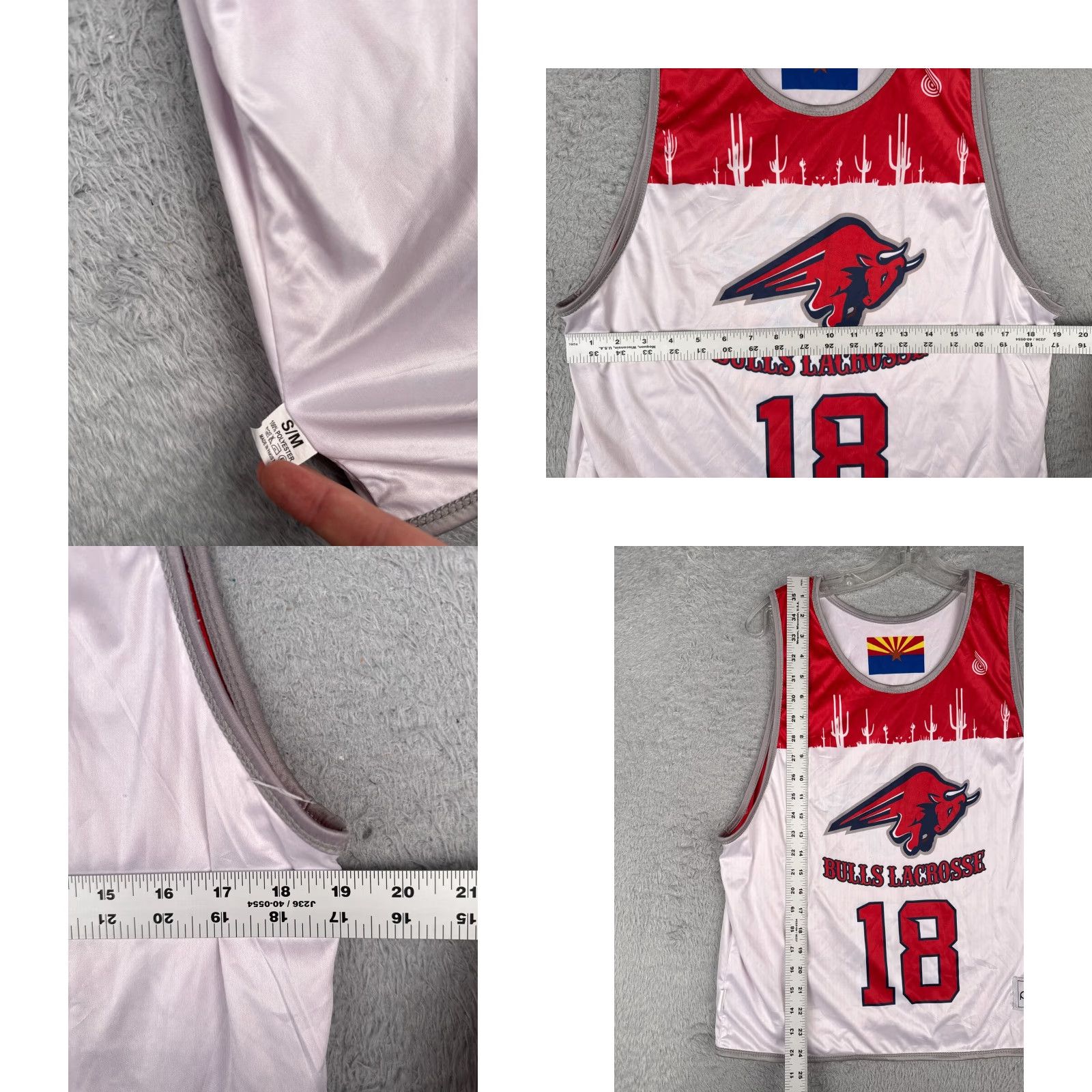 Vintage East Valley Bulls Lacrosse Jersey Shirt Adult Small Red Reversible Tank Size US S / EU 44-46 / 1 - 8 Thumbnail