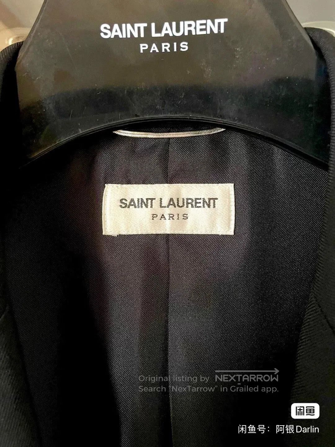 Saint Laurent Paris Saint Laurent One-of-a-Kind Black Blazer. Size US S / EU 44-46 / 1 - 2 Thumbnail