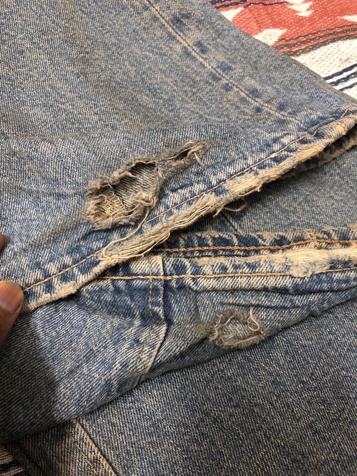 Edwin RUSTY BLUE EDWIN SELVEDGE DENIM Size US 35 - 17 Thumbnail