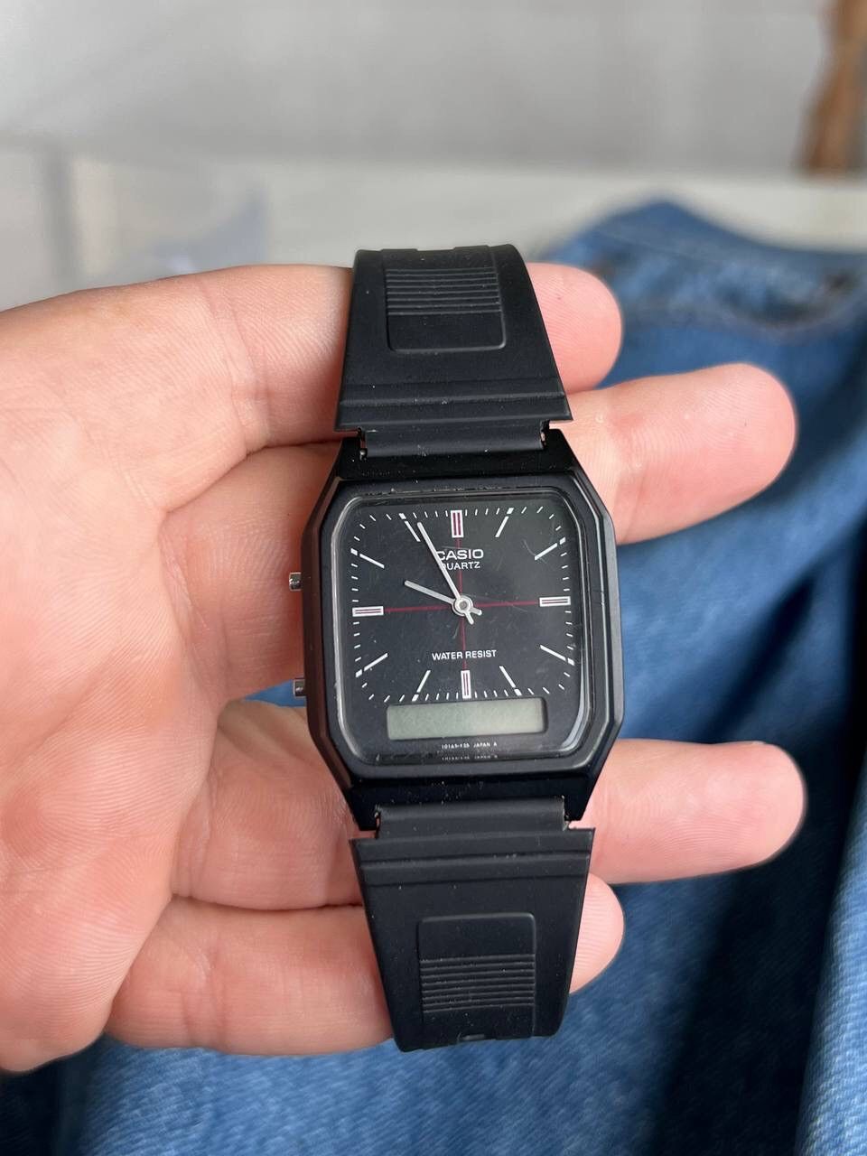 Casio Watch Vintage Working Digital And Quartz Dial Japan in Black, Men's
