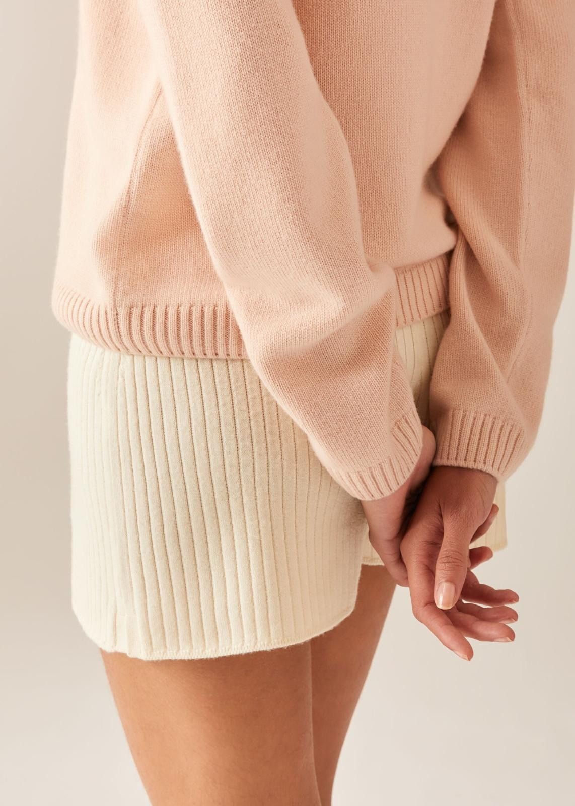 Loro Piana o1srvl11e1024 Cocooning Crewneck Fine Ajour Sweater in Pink Size M / US 6-8 / IT 42-44 - 4 Thumbnail