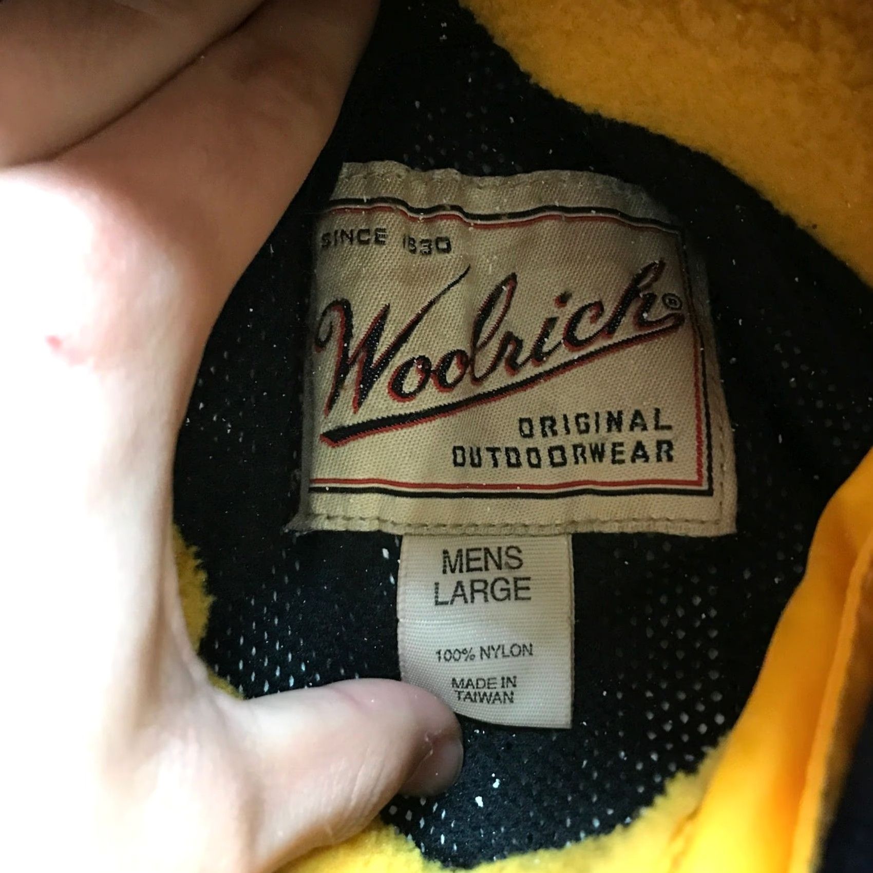 Vintage Woolrich HydroMax 2100 Parka Rain Jacket Hooded Mens Large L Yellow Zip Pockets Size US L / EU 52-54 / 3 - 3 Thumbnail