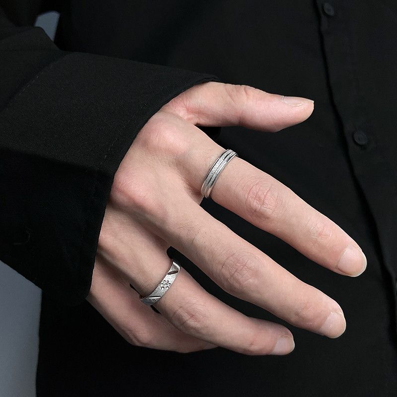Jewelry Dark Jewelry Rings Open Size Chrome Ring (Size 7-13) Size ONE SIZE - 1 Thumbnail