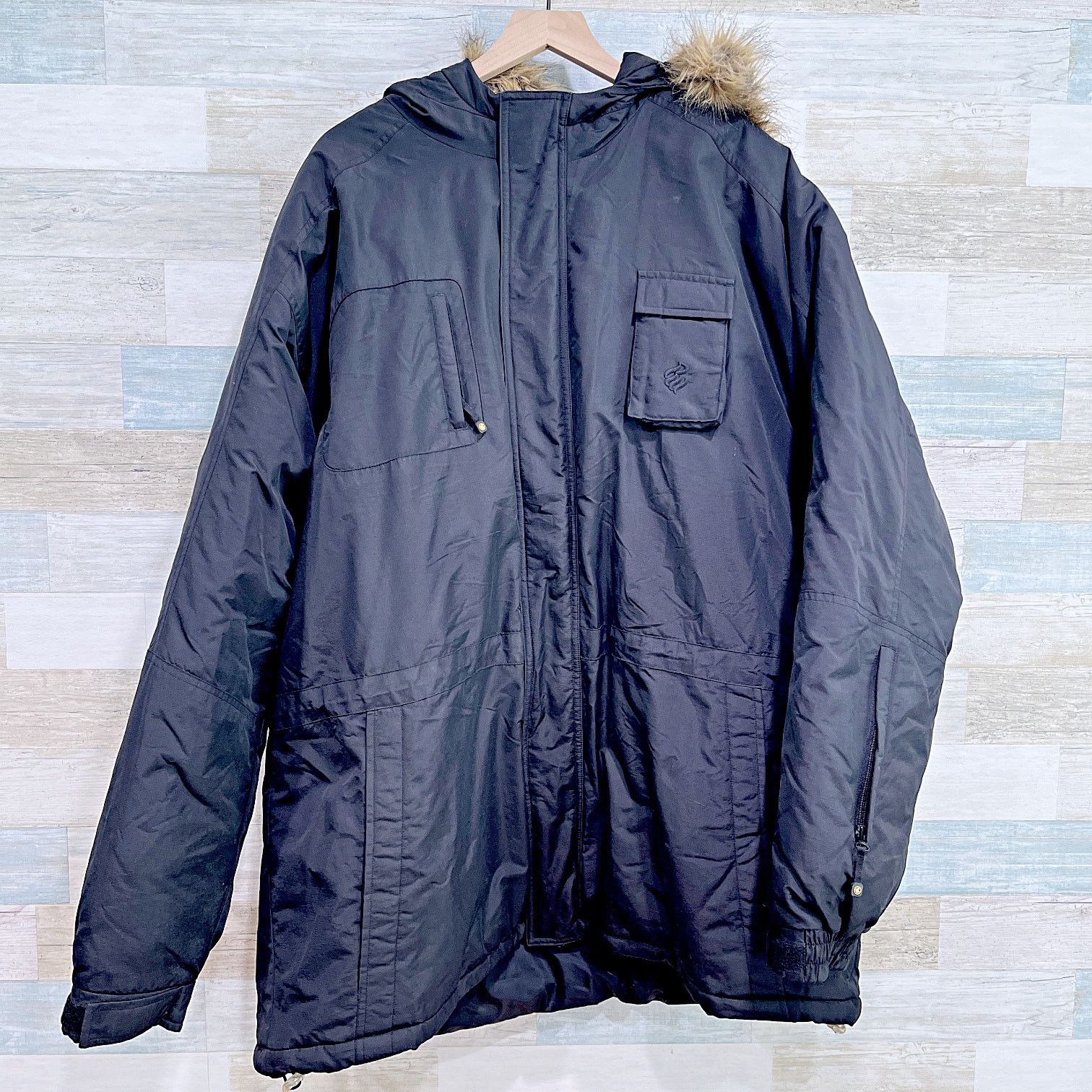 Rocawear × Vintage Rocawear Vintage 90s Y2K Nylon Parka Jacket Black Mens 2XL Size US XXL / EU 58 / 5 - 1 Thumbnail
