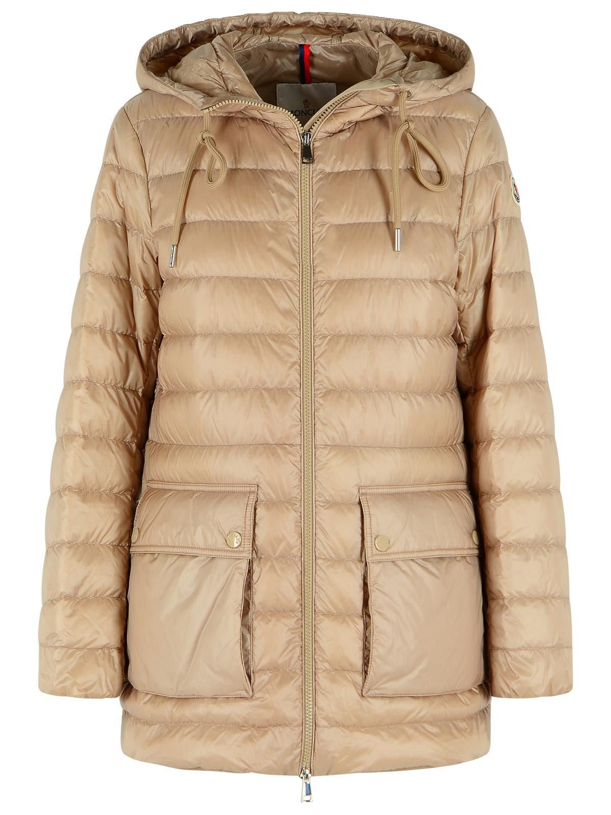 Moncler MONCLER 'Jasmin' Beige Polyamide Jacket Size L / US 10 / IT 46 - 1 Thumbnail