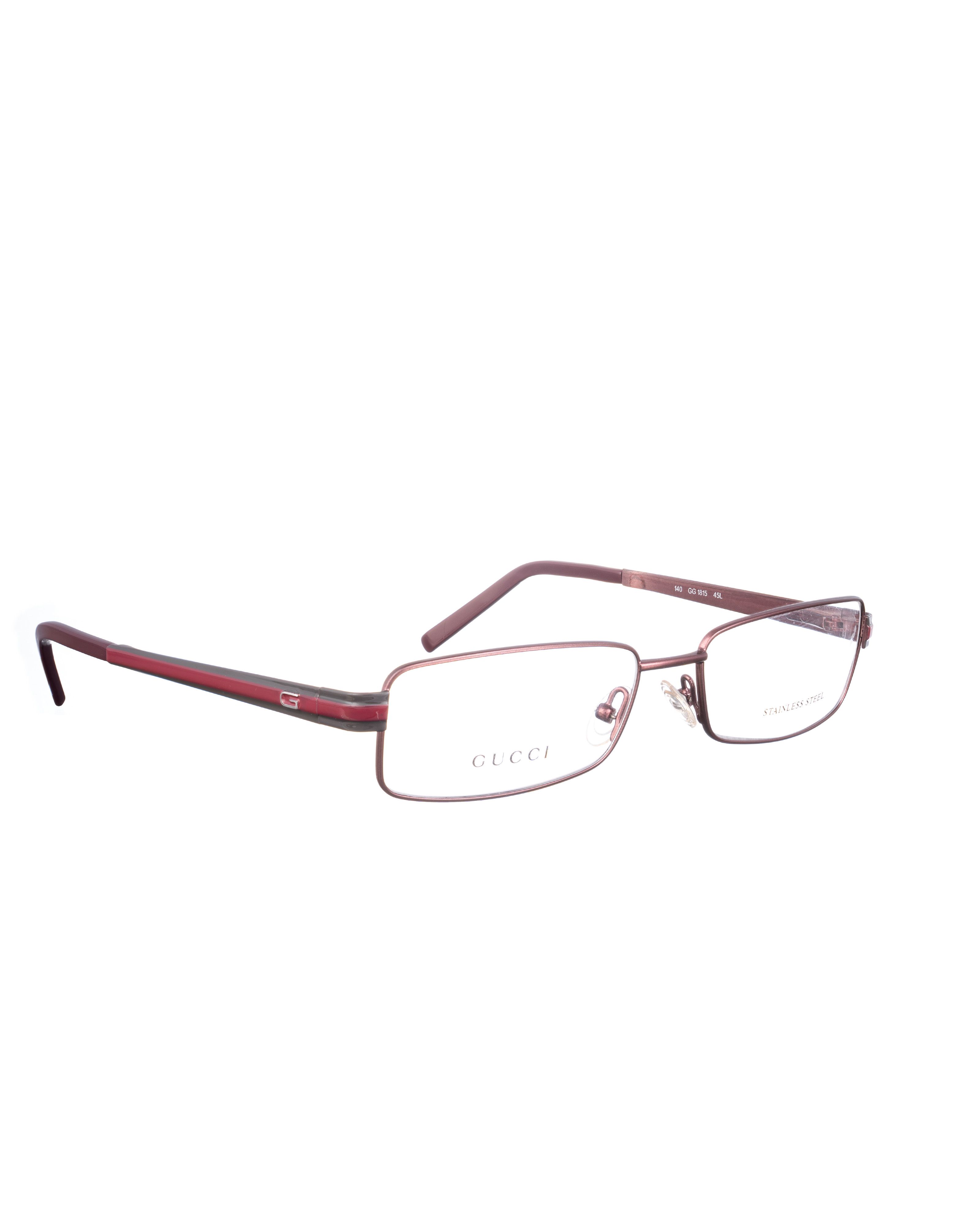 Gucci Gucci 00s Burgundy Rectangular Glasses Size ONE SIZE - 1 Thumbnail