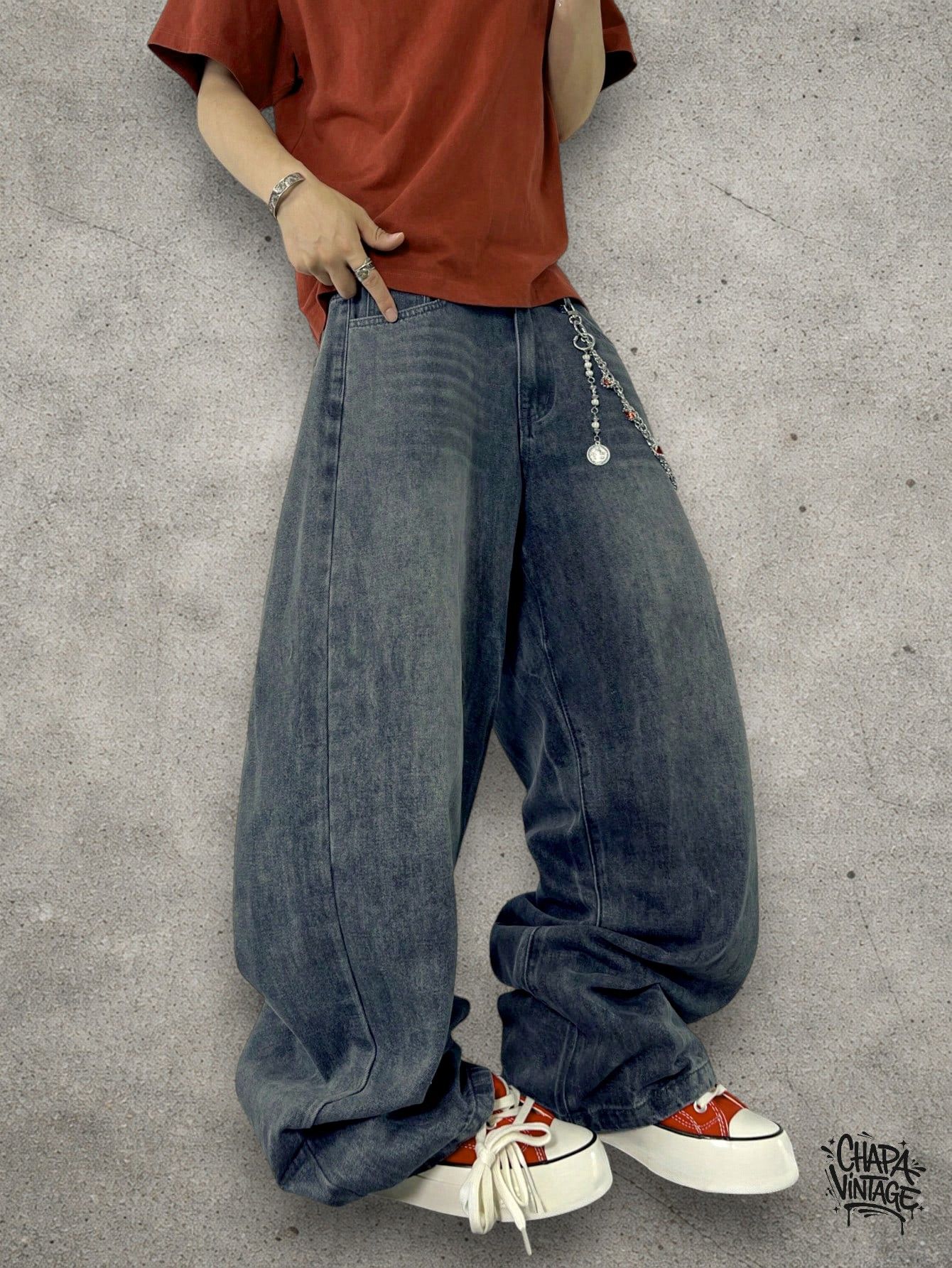 Vintage Baggy denim jeans Size US 32 / EU 48 - 2 Thumbnail