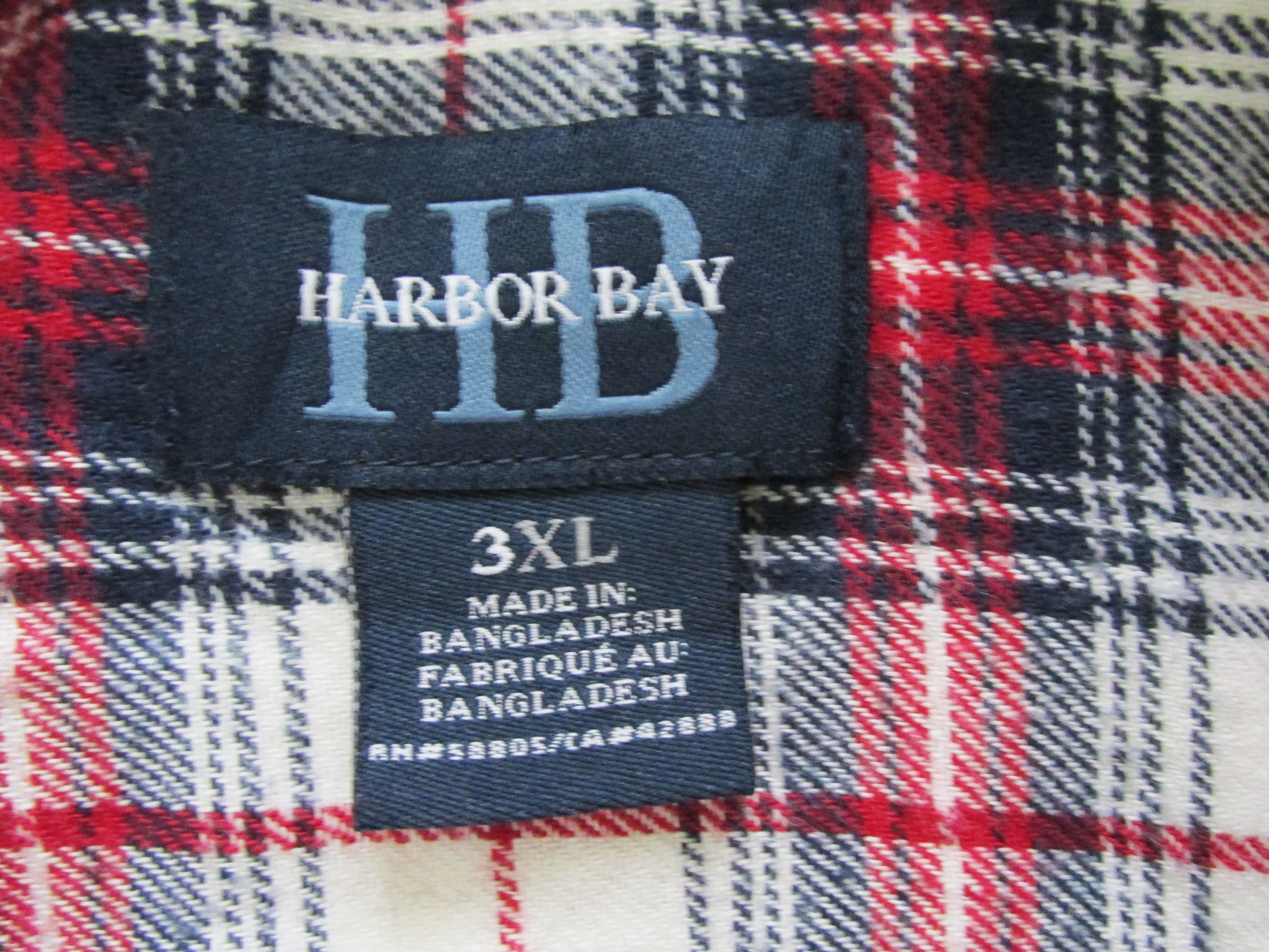 Other Harbor Bay Men's Cotton Flannel Shirt Size 3XL Size US XXL / EU 58 / 5 - 2 Thumbnail