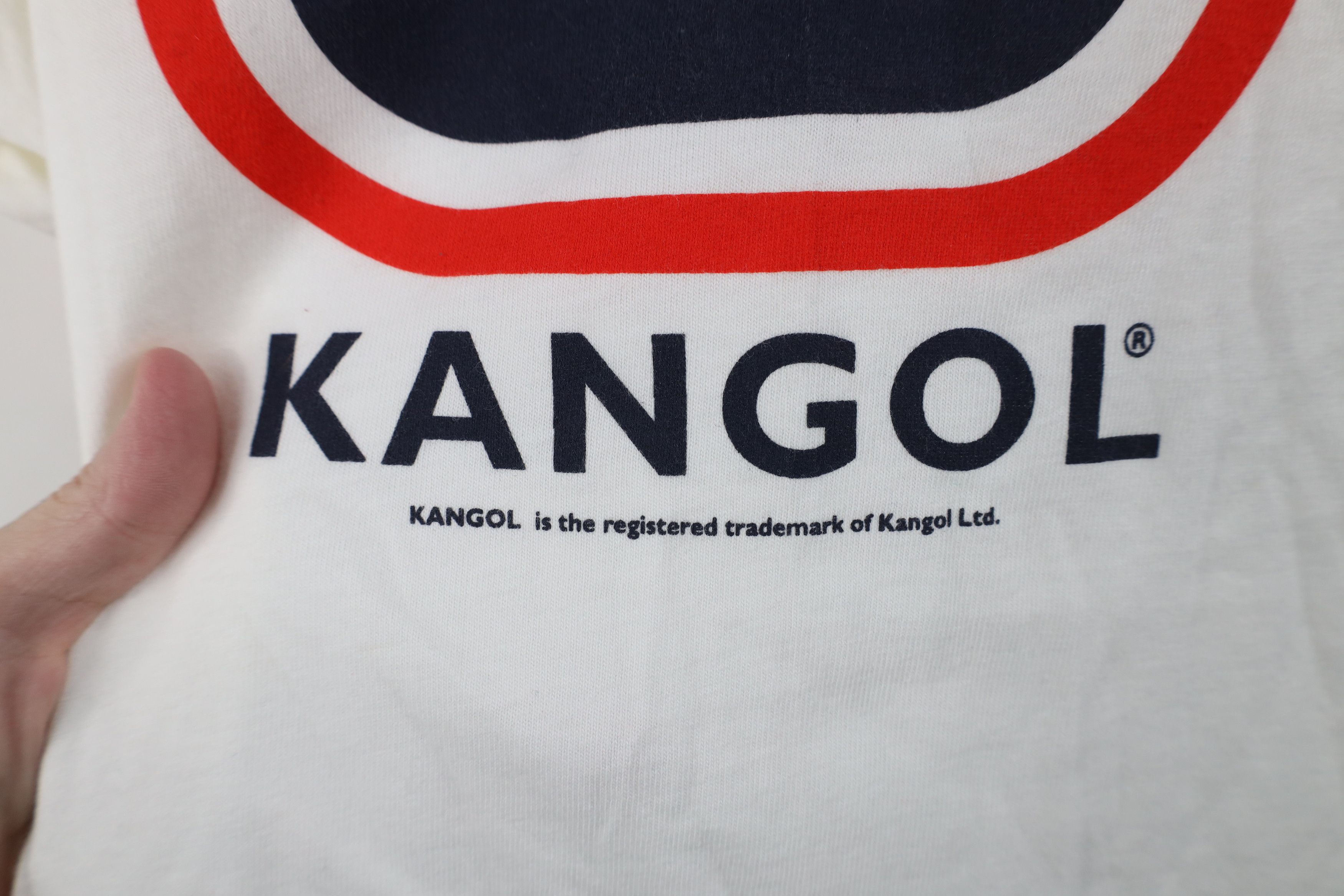 Vintage Deadstock Vintage 90s Kangol Short Sleeve T-Shirt White Size US L / EU 52-54 / 3 - 11 Thumbnail