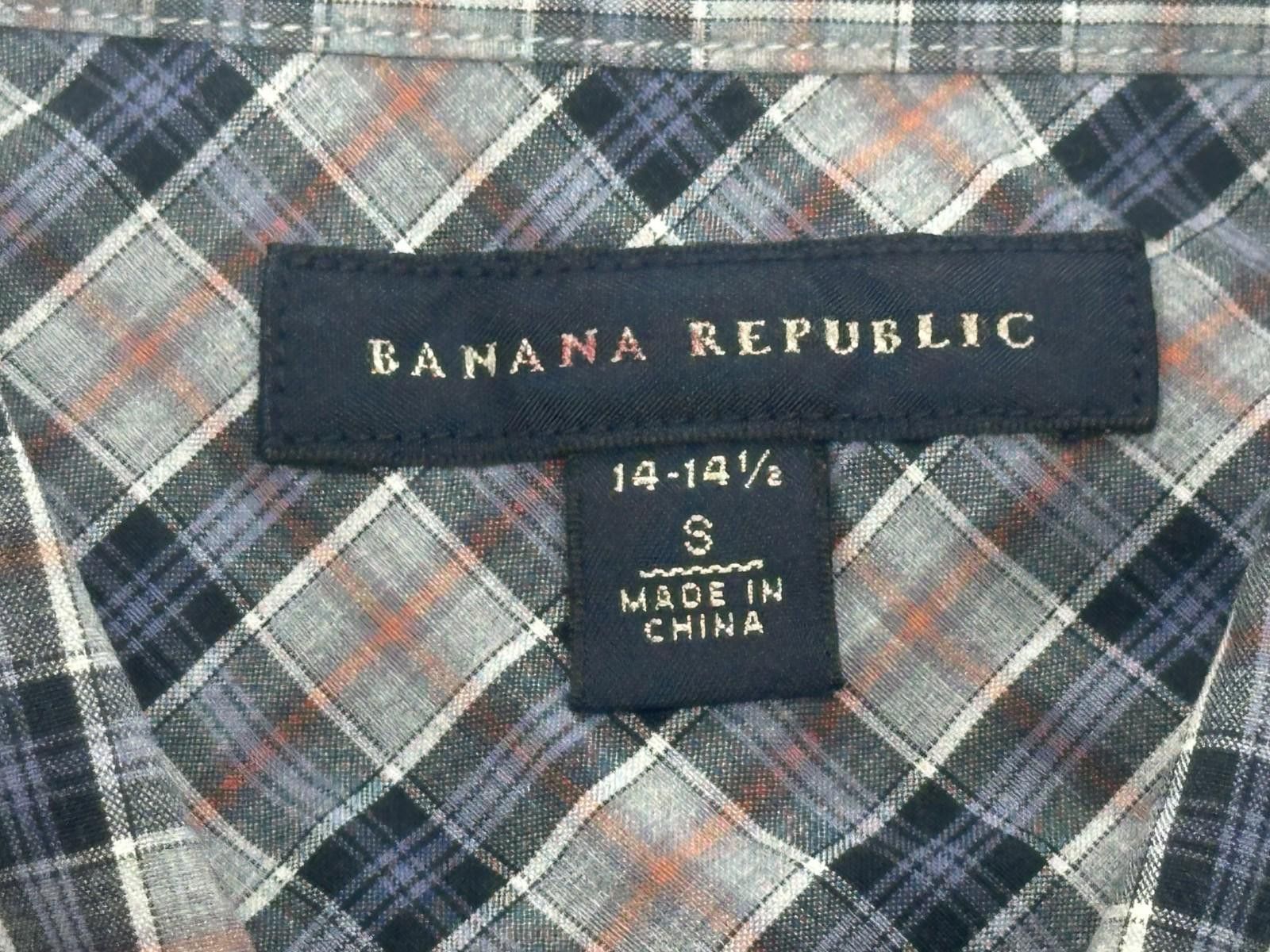 Banana Republic Banana Republic Cotton Plaid Button Up Shirt Green Mens S Size US S / EU 44-46 / 1 - 7 Thumbnail