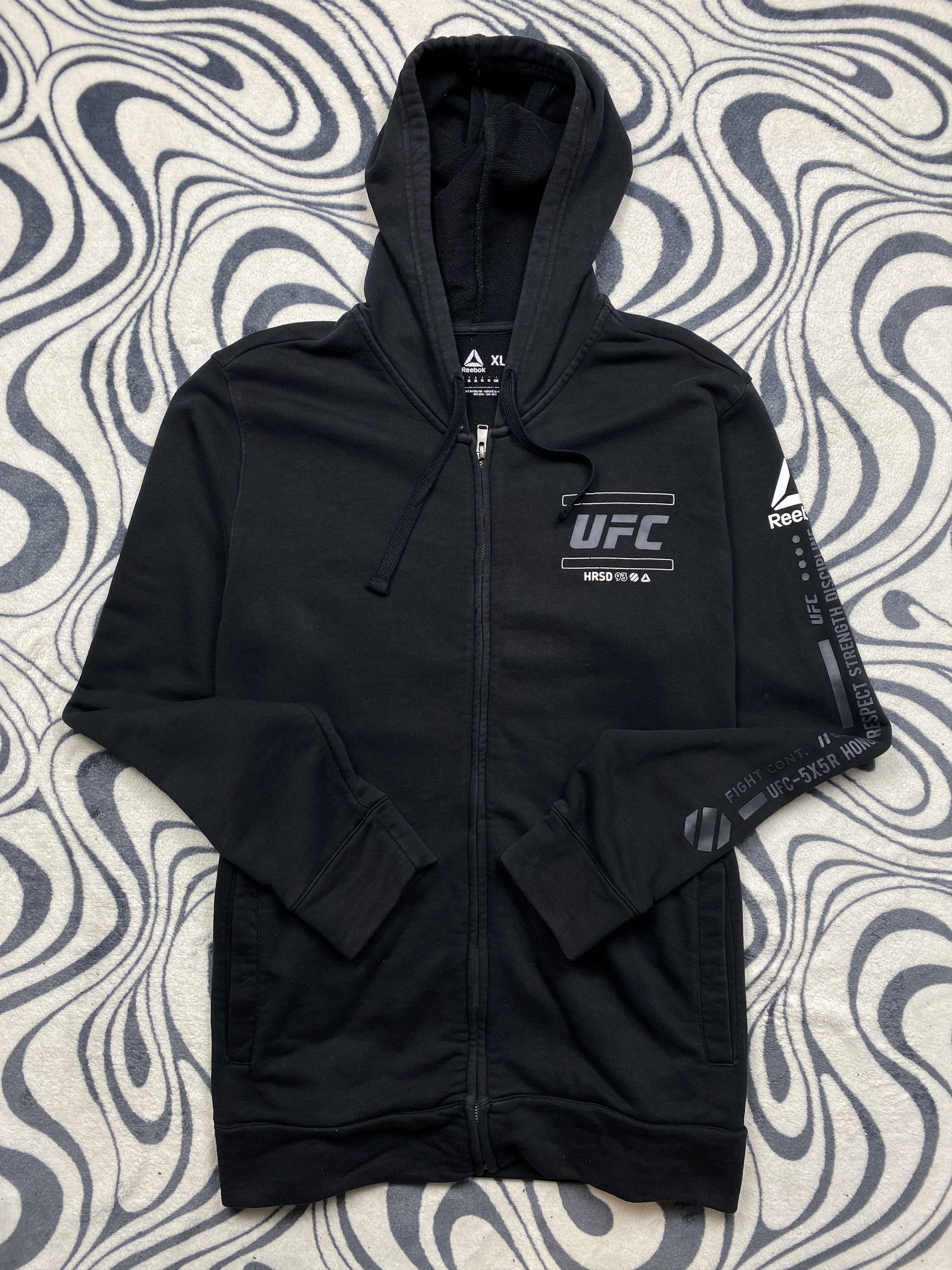 Reebok × UFC Reebok UFC Mens Zip Hoodie Y2K Tapout Size US XL / EU 56 / 4 - 3 Thumbnail