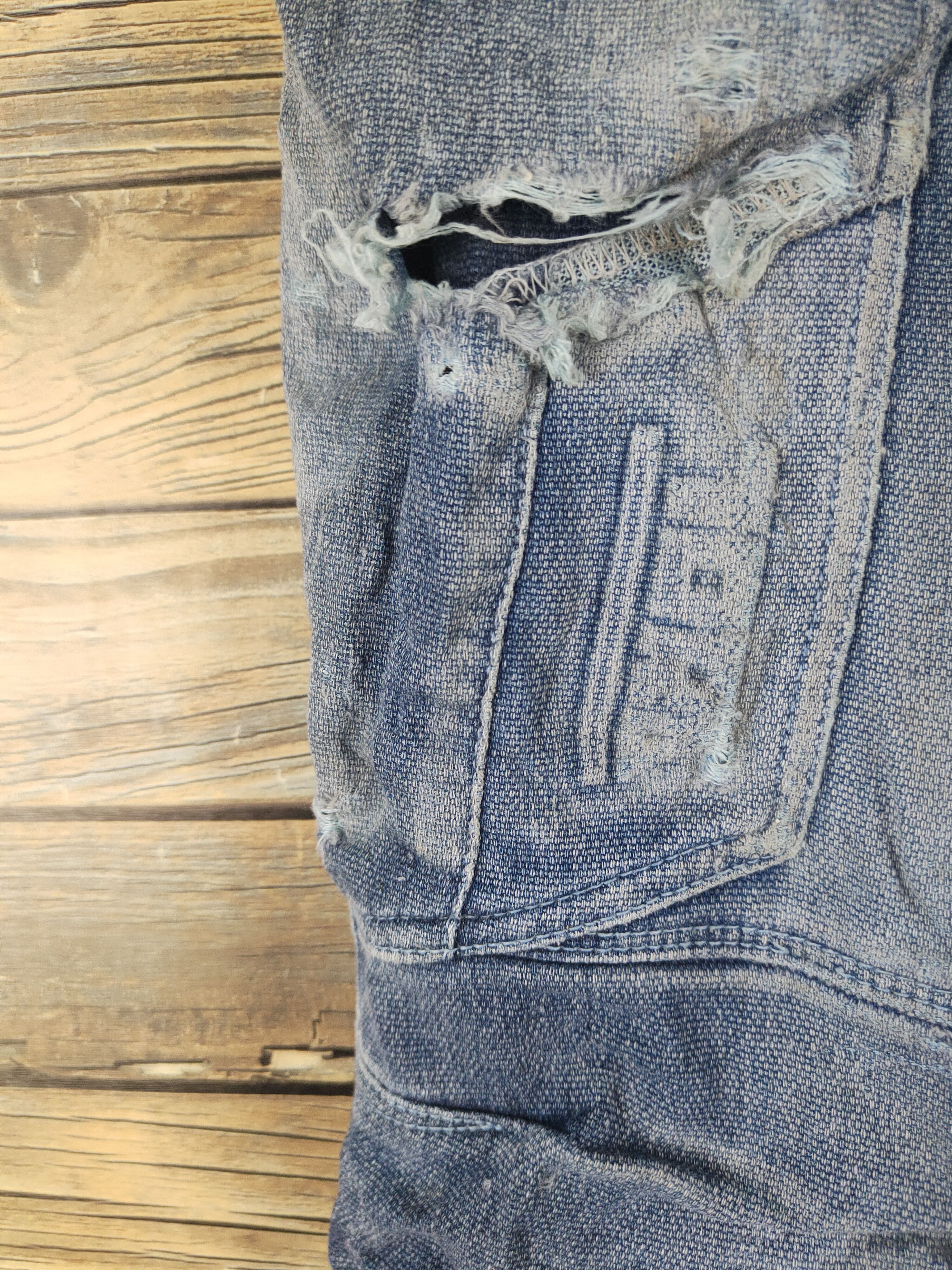 Japanese Brand Toraichi skinny Blue Distressed Ripped denim Jeans #W2001 Size US 29 - 4 Thumbnail