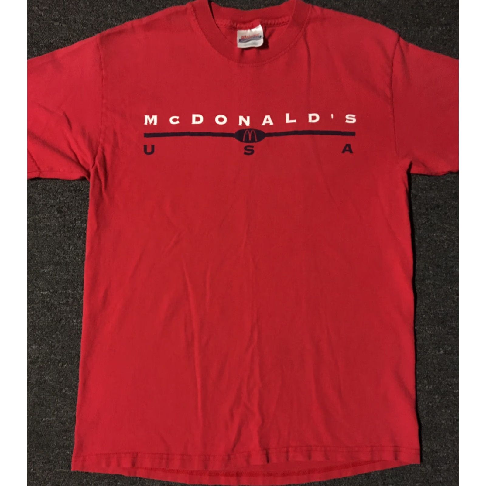 Vintage Vtg McDonalds USA Faded Promo Shirt L Fast Food Burger Big Mac Snack Grunge 90s Shirt Mens Red 90s USA Fast Food Grunge McDonalds Size US M / EU 48-50 / 2 - 3 Thumbnail