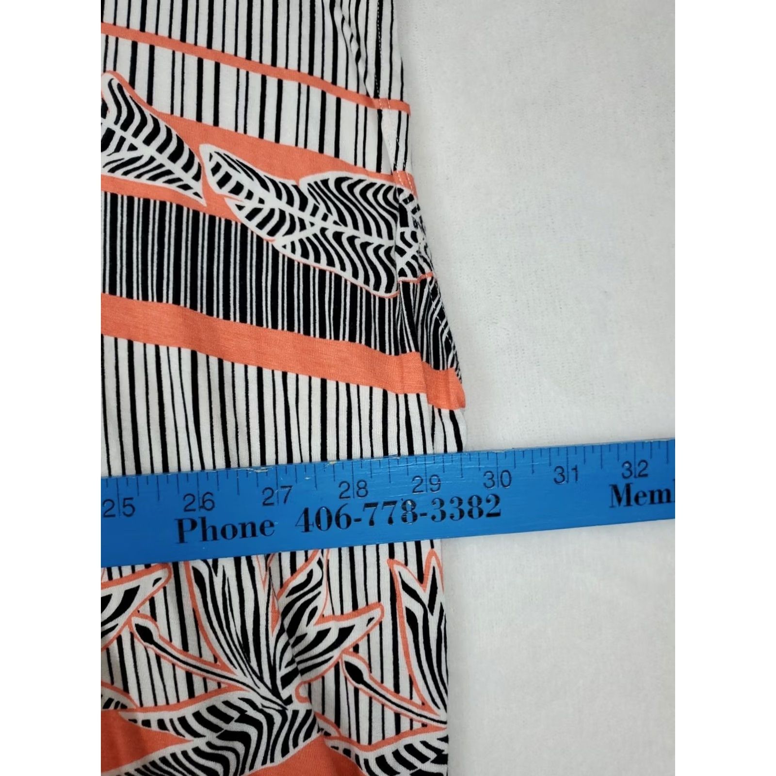 Ellen Tracy Ellen Tracy Women's Dress A-Line Maxi Kaftan V-Neck Cap Sleeve Multicolor Stripes & Floral Casual Formal L XL Coral Black Size L / US 10 / IT 46 - 6 Thumbnail