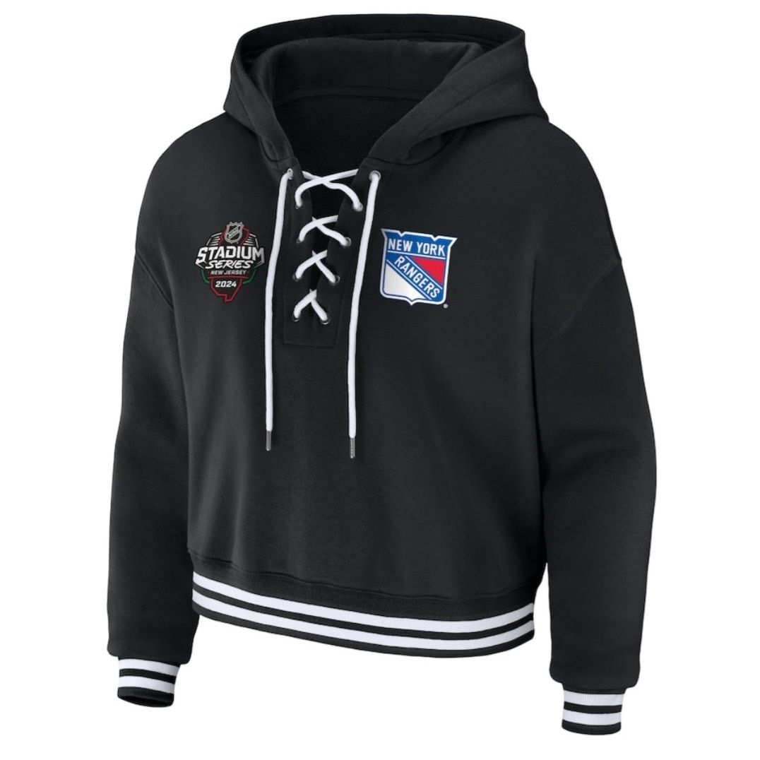 NHL New York Rangers WEAR Erin Andrews Lace Up Hoodie XL Size XL / US 12-14 / IT 48-50 - 2 Thumbnail
