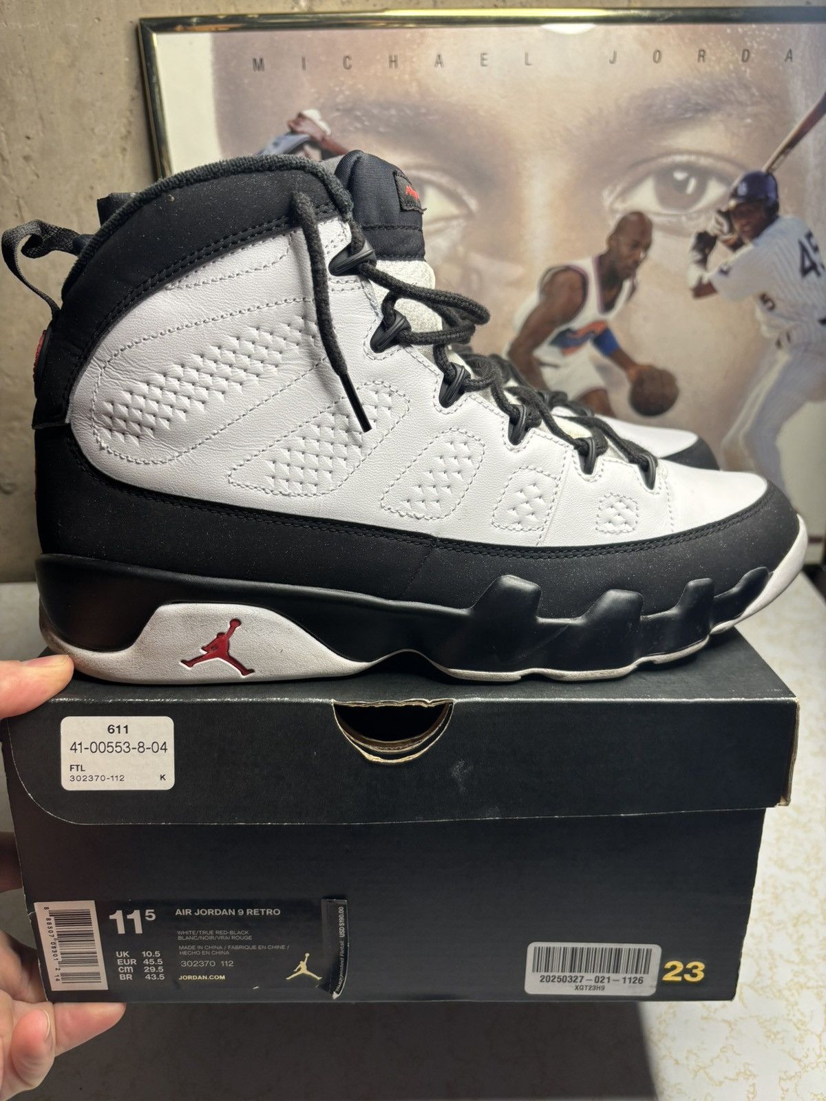 Jordan Brand Air Jordan 9 Retro OG 2016 Space Jam 2016 Size US 11.5 / EU 44-45 - 1 Thumbnail