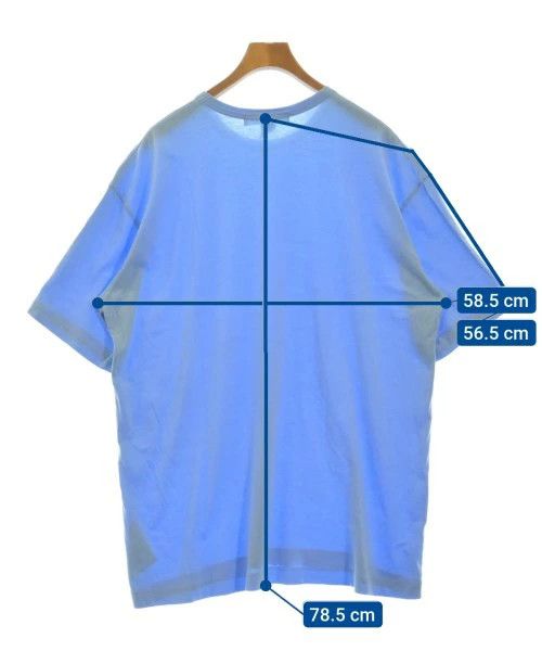 Comme des Garcons SHIRT T-Shirts Cotton Short Sleeve Plain Crewneck Light Blue Size US L / EU 52-54 / 3 - 3 Thumbnail