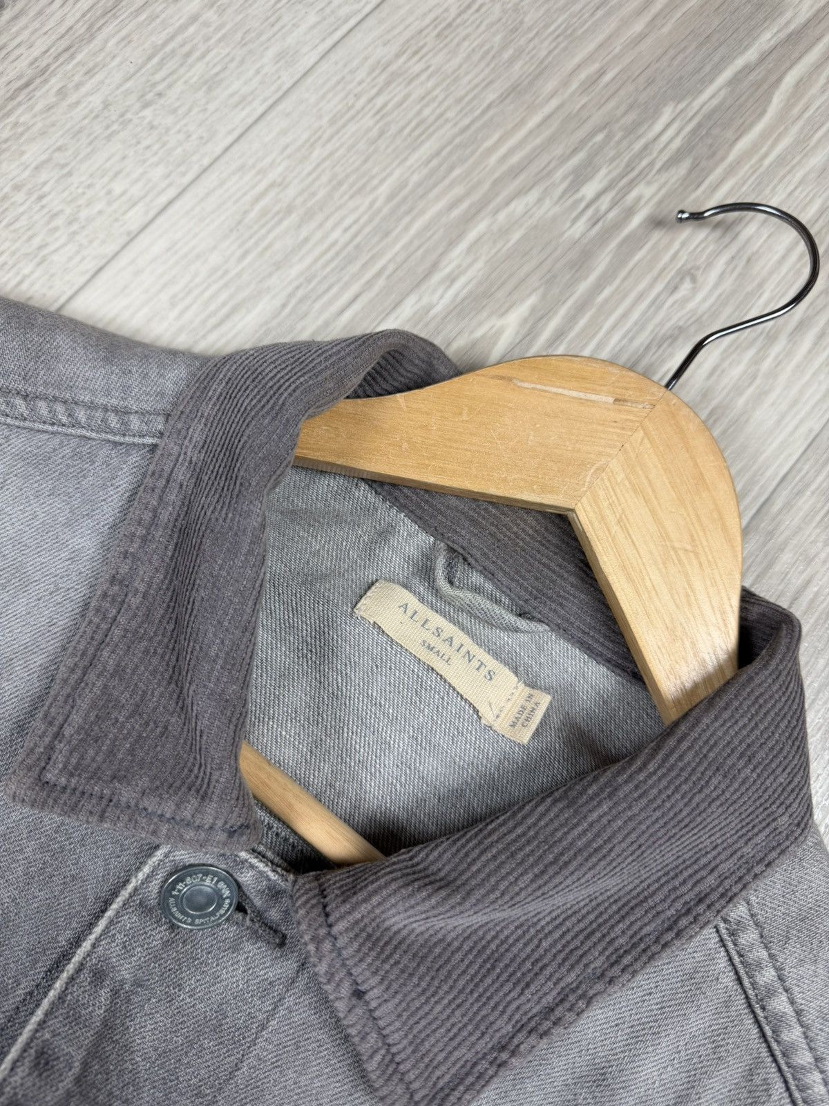 Allsaints ALLSAINTS Akola Jacket Distressed Gray Denim Size S Size US S / EU 44-46 / 1 - 5 Thumbnail