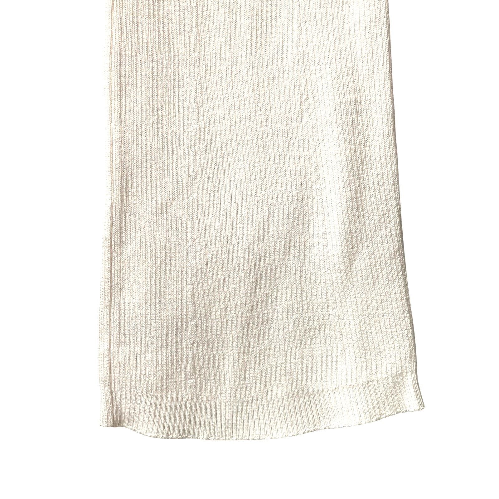 Free People Free People Cream Cotton Rib Knit Flare Lounge Pants Size XS Size 25" / US 0 / IT 36 - 4 Thumbnail