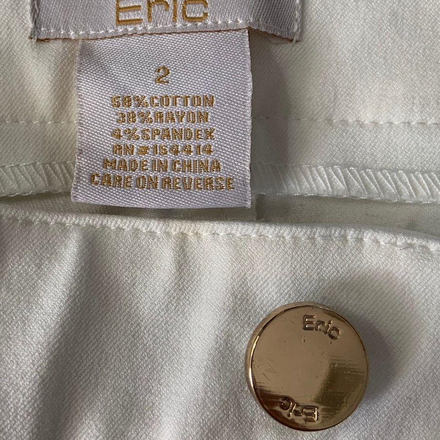 Other JENNY Women's Sz XS Capri Jeans White Tummy Control Mid-Rise Size 28" / US 6 / IT 42 - 3 Thumbnail