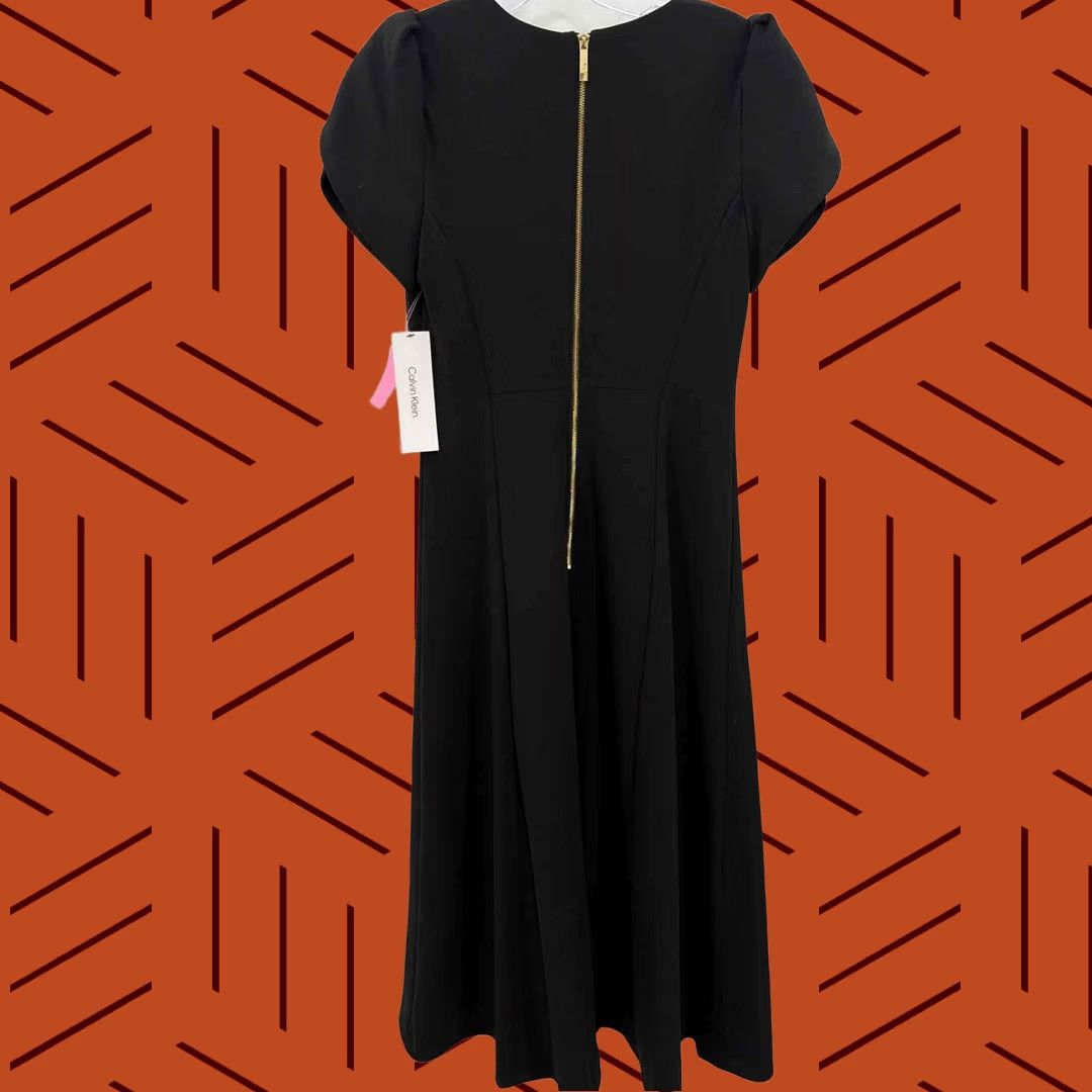 Calvin Klein Calvin Klein Dress Black Maxi Short Sleeve Size 4 Regular Adults Womens Size 27" / US 4 / IT 40 - 1 Thumbnail
