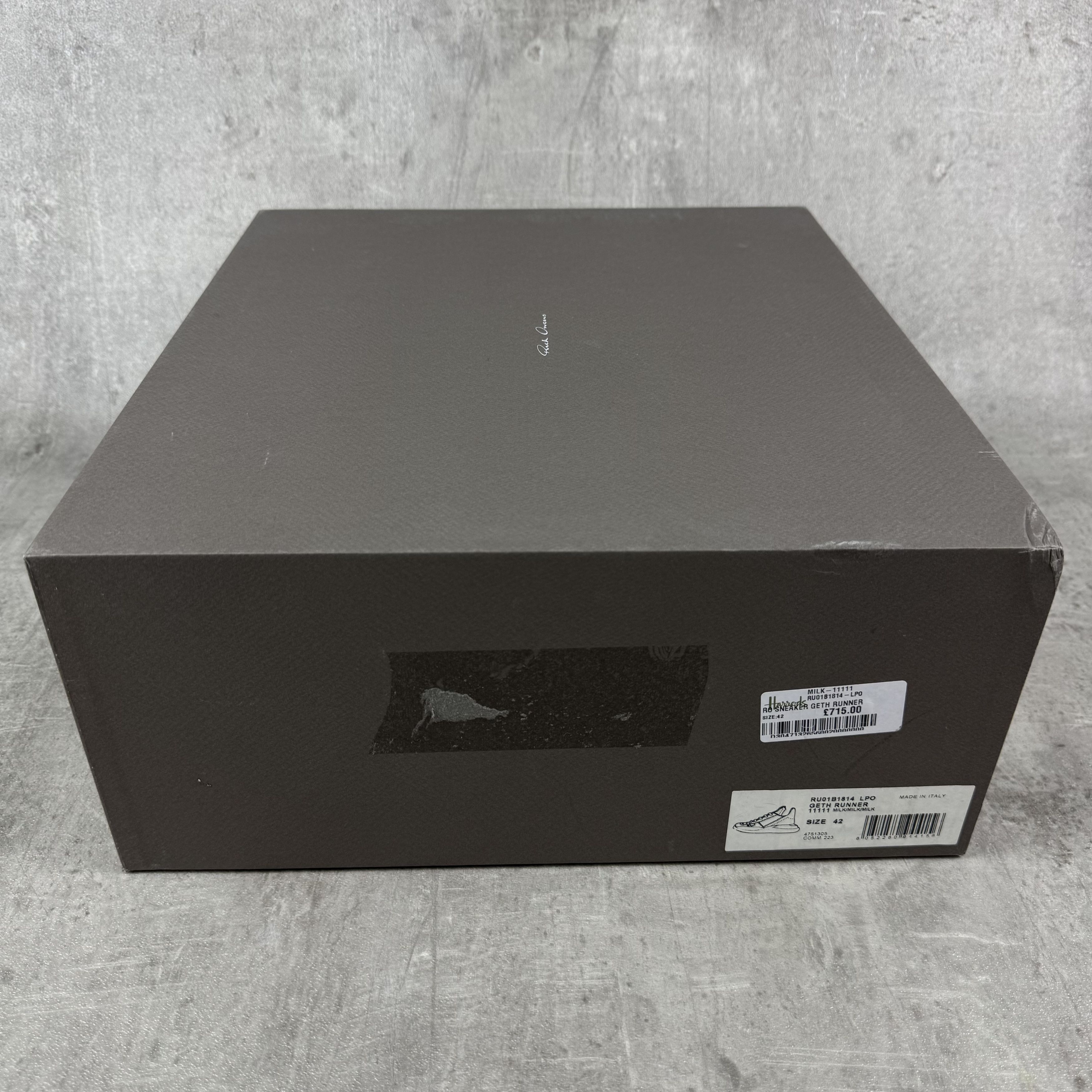 Rick Owens RICK OWENS Geth Runner Sneakers in White Size EU42 Size US 9 / EU 42 - 18 Thumbnail