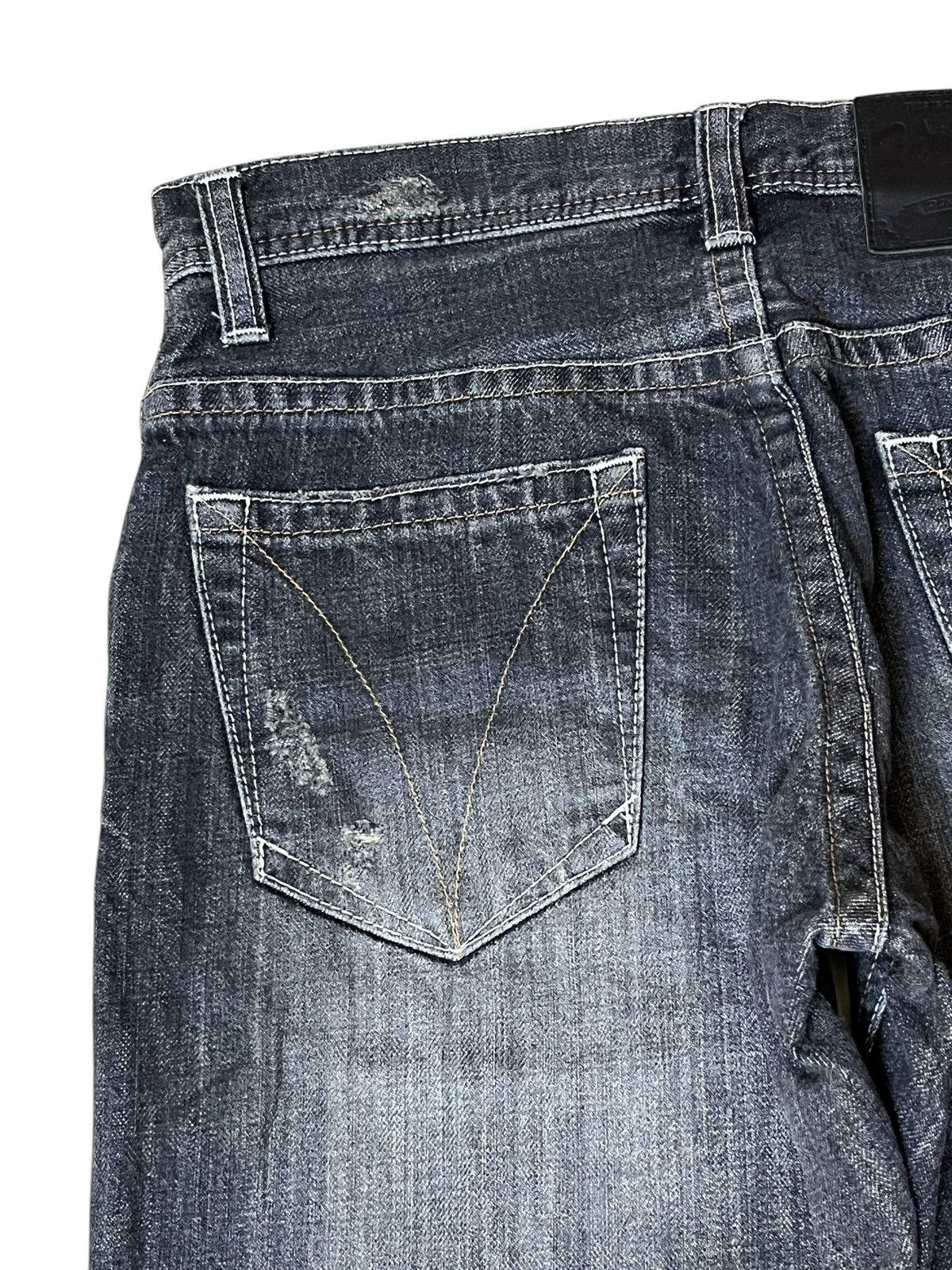 Issey Miyake ARCHIVAL VINTAGE TETE HOMME DISTRESSED PATCHWORK STYLE JEANS Size US 30 / EU 46 - 9 Thumbnail