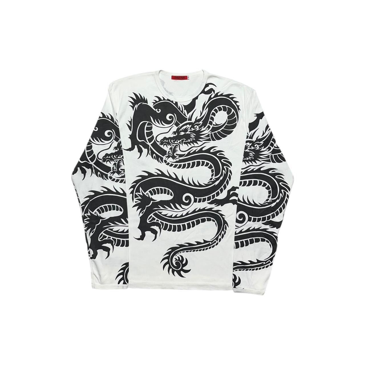 Affliction × JNCO × Tapout Dragon AOP Cowboys & Angels Long Sleeve Shirt Size L / US 10 / IT 46 - 1 Thumbnail