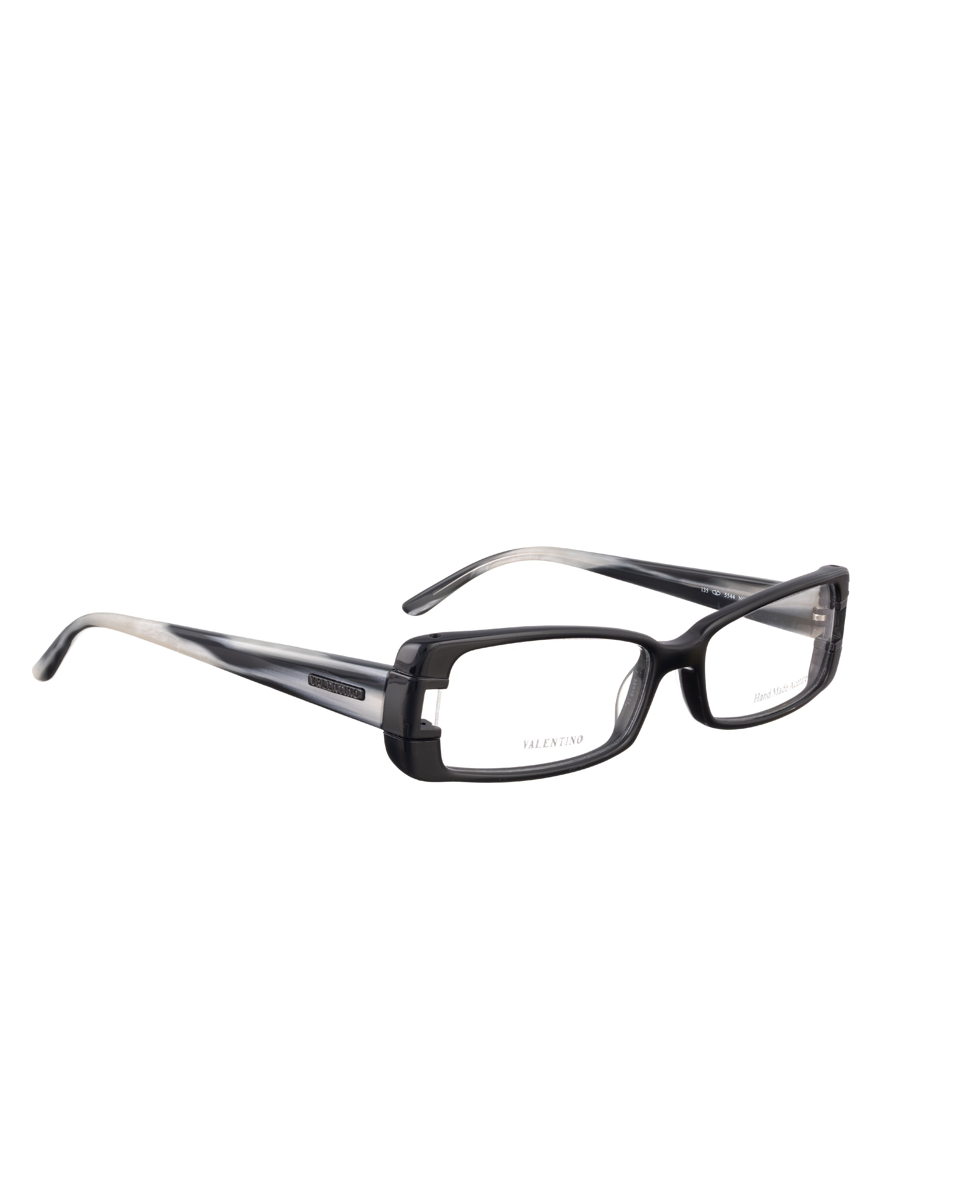 Valentino Valentino 00s Black Glasses with Silver Pattern on Temples Size ONE SIZE - 2 Thumbnail